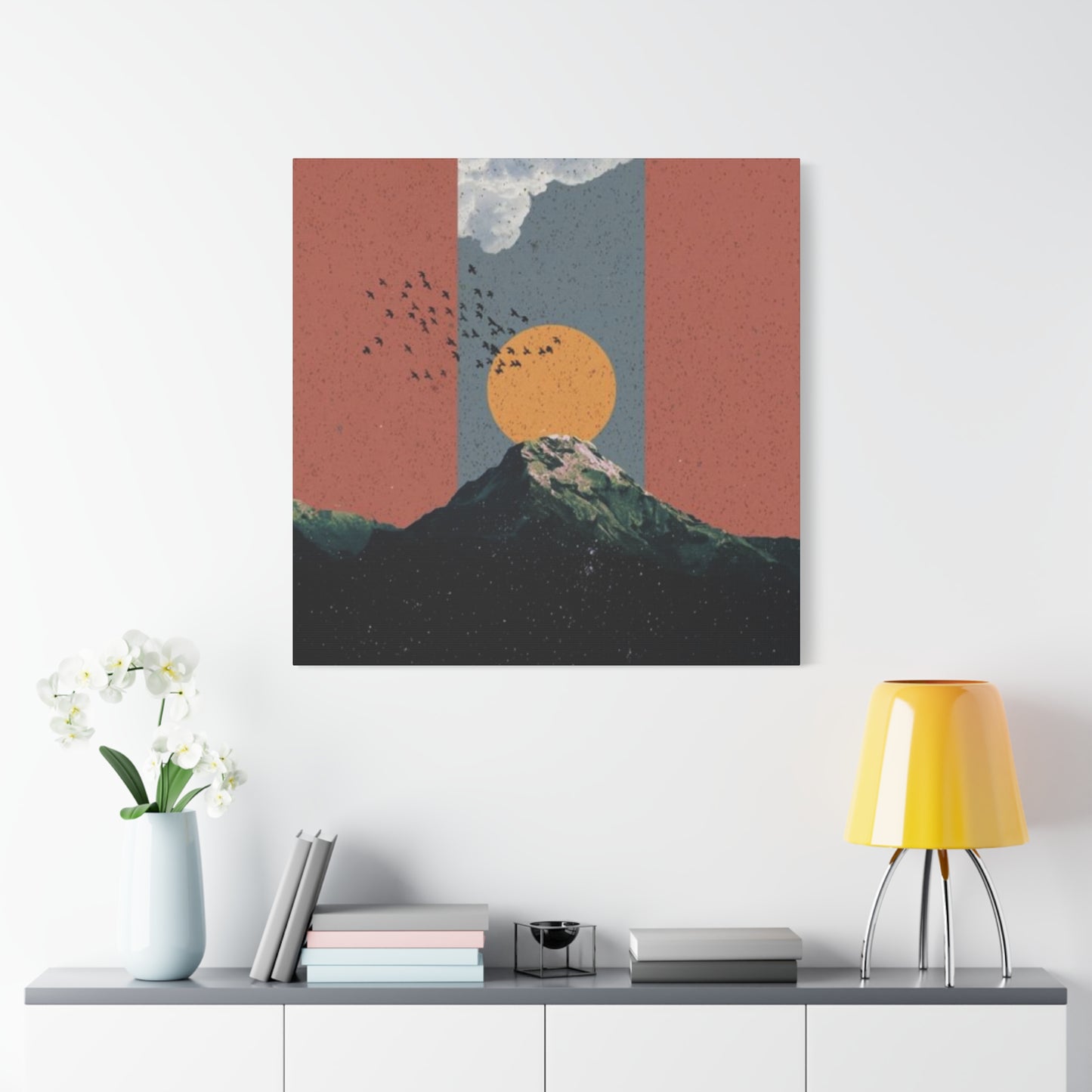 Sunrise In Mountains Modernism Wall Art & Canvas Prints