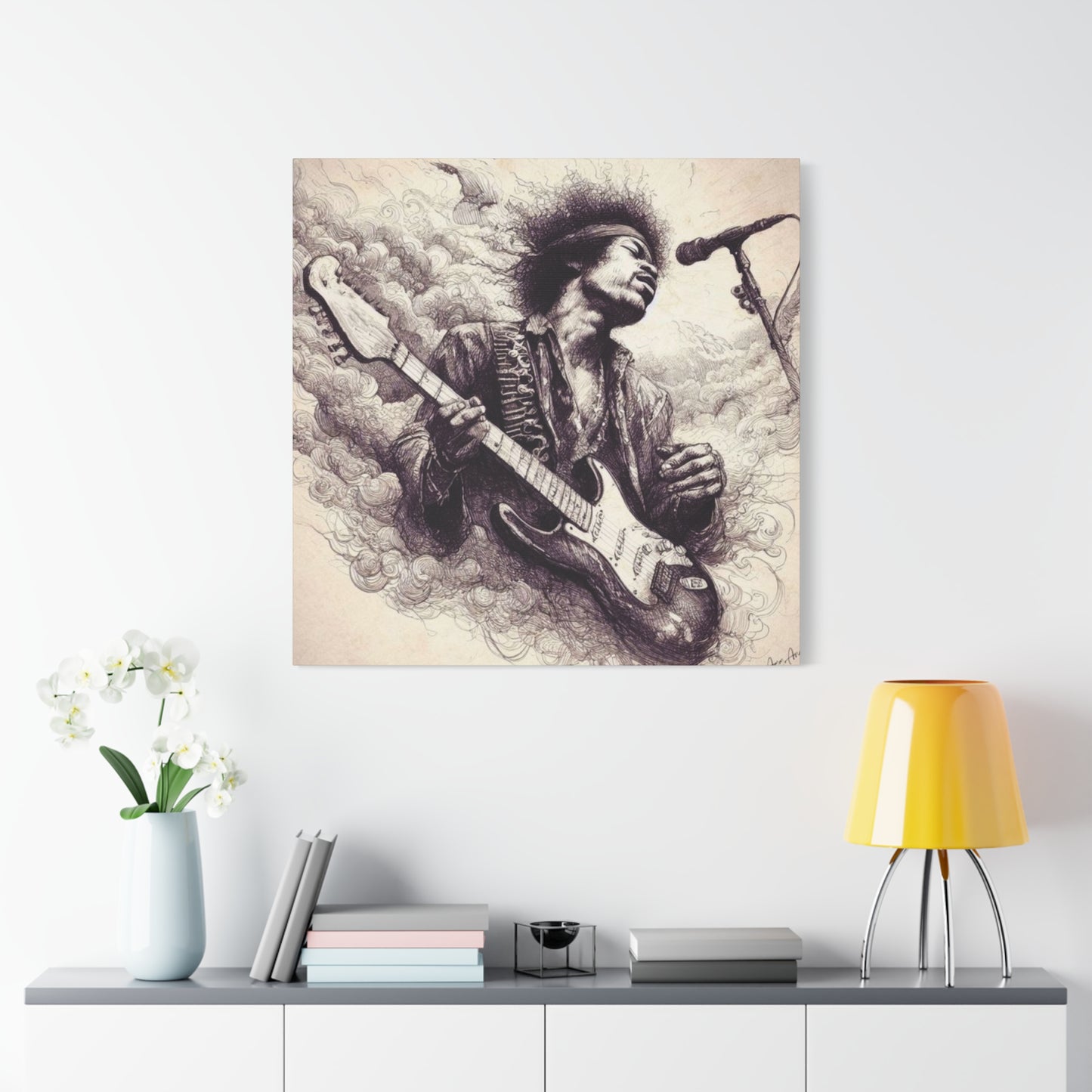 Jimi Hendrix Guitar Poster Wall Art & Canvas Prints