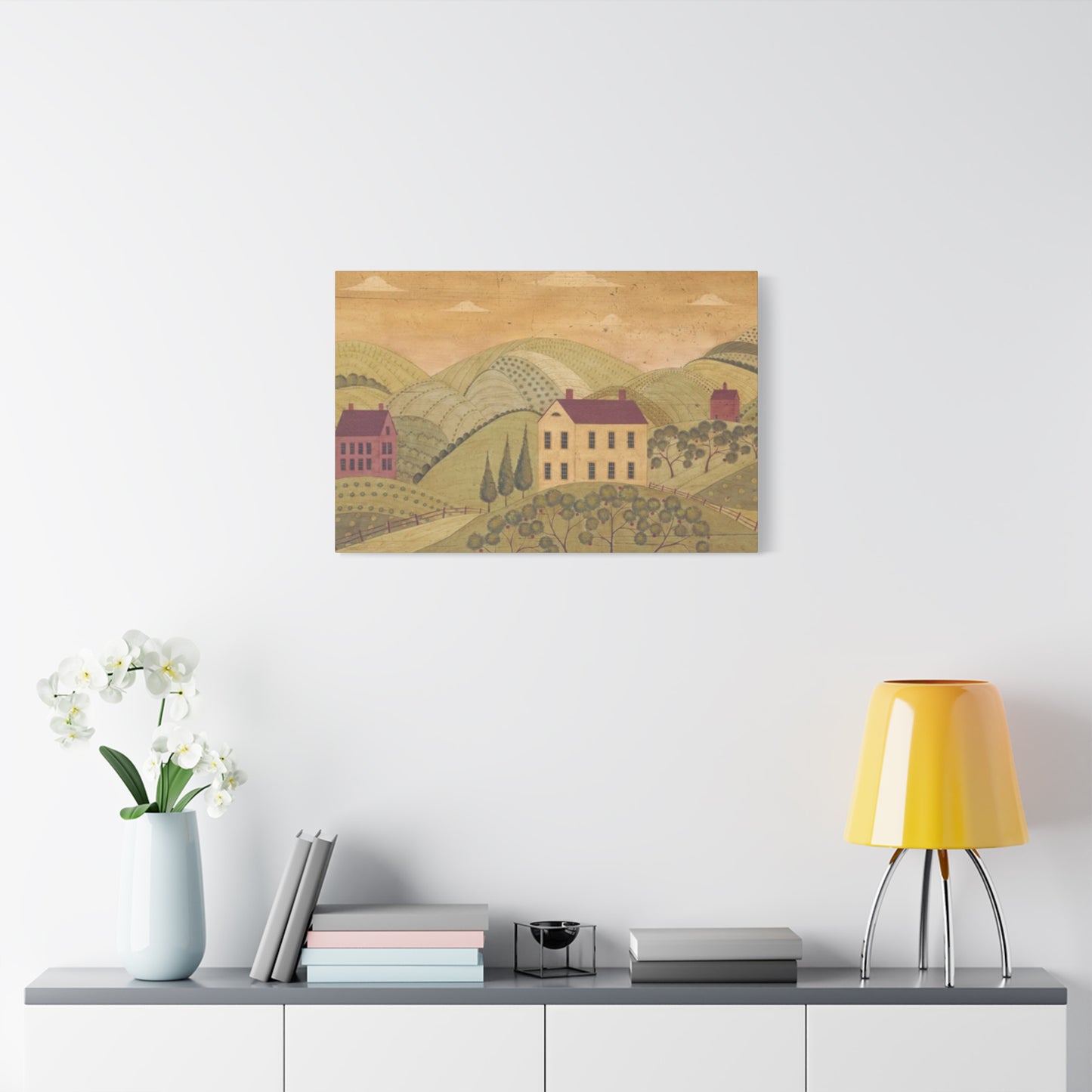 House In Fields Kimble Warren Wall Art & Canvas Prints