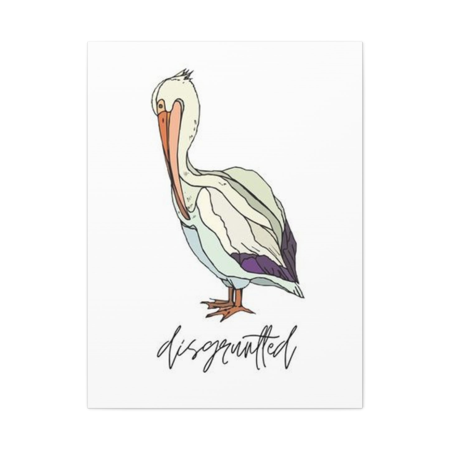 Colorful Pelican Drawing Wall Art & Canvas Prints