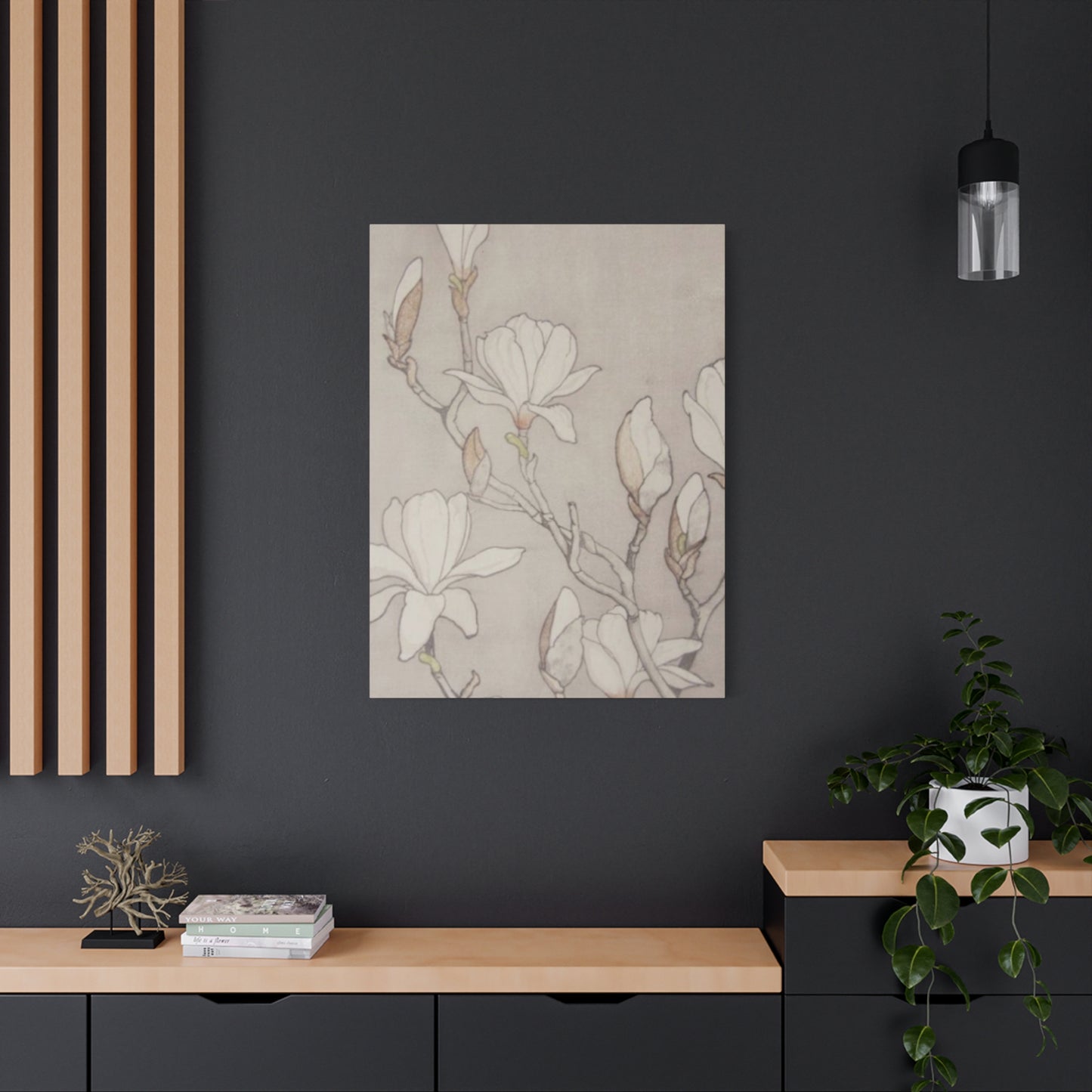 Beautiful Vintage Magnolia Flower Painting Wall Art & Canvas Prints