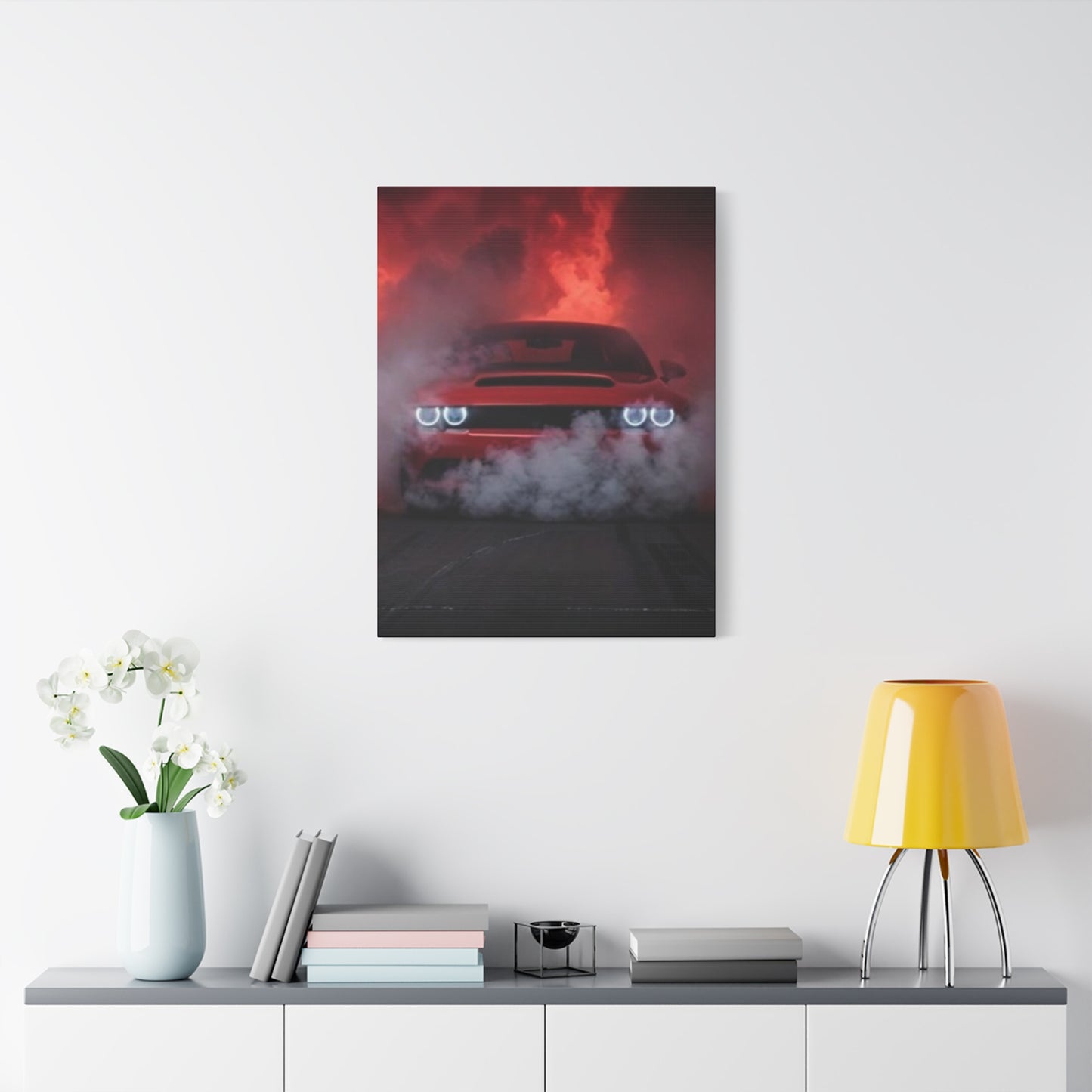 Hellcat Burnout Man Cave Decor Wall Art & Canvas Prints