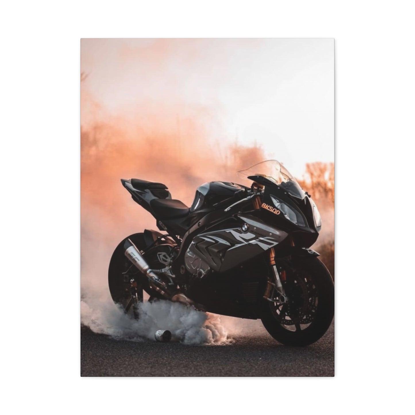 Superbike Burnout Motorcycle Wall Art & Canvas Prints