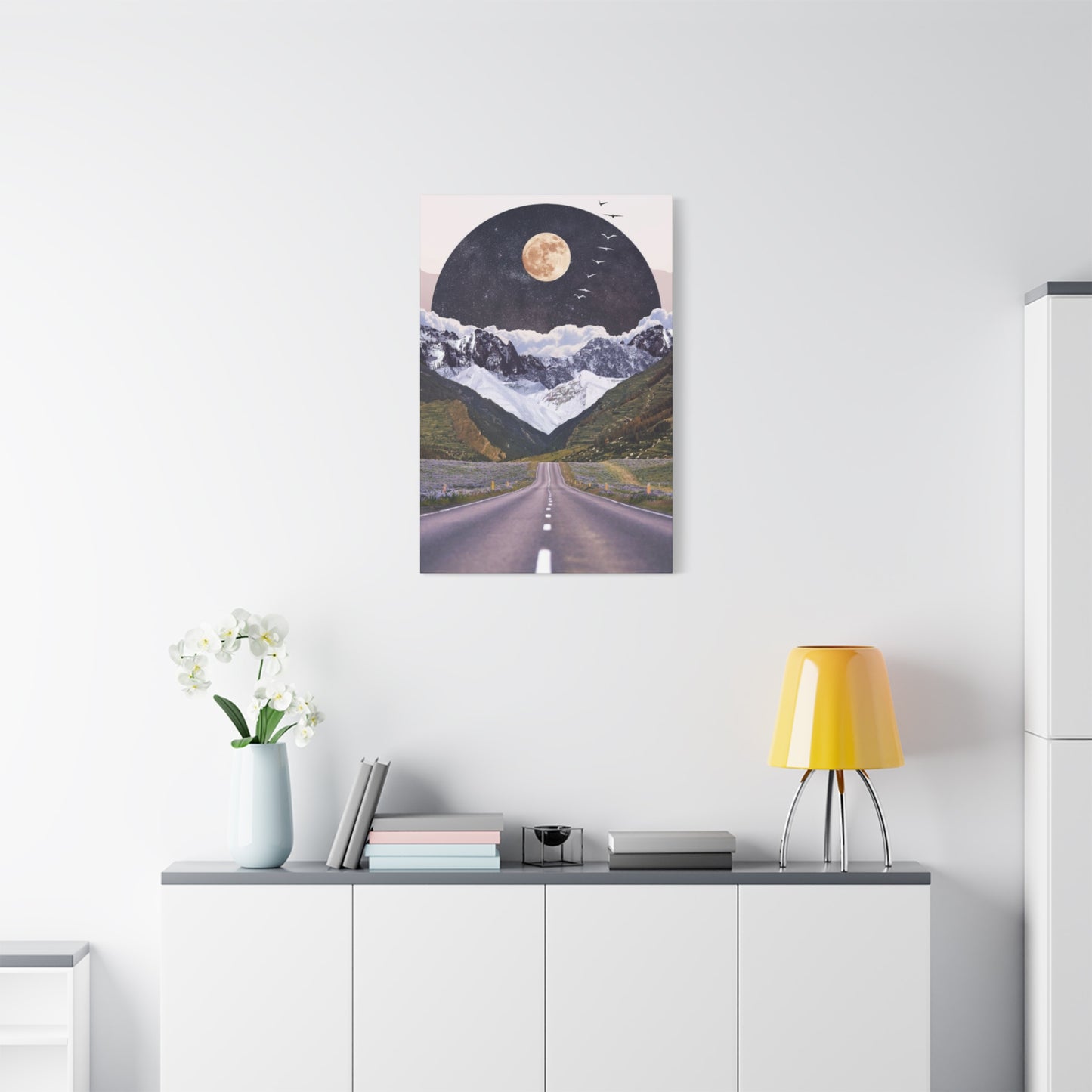 Long Road To Mountains Mixed Media Wall Art & Canvas Prints