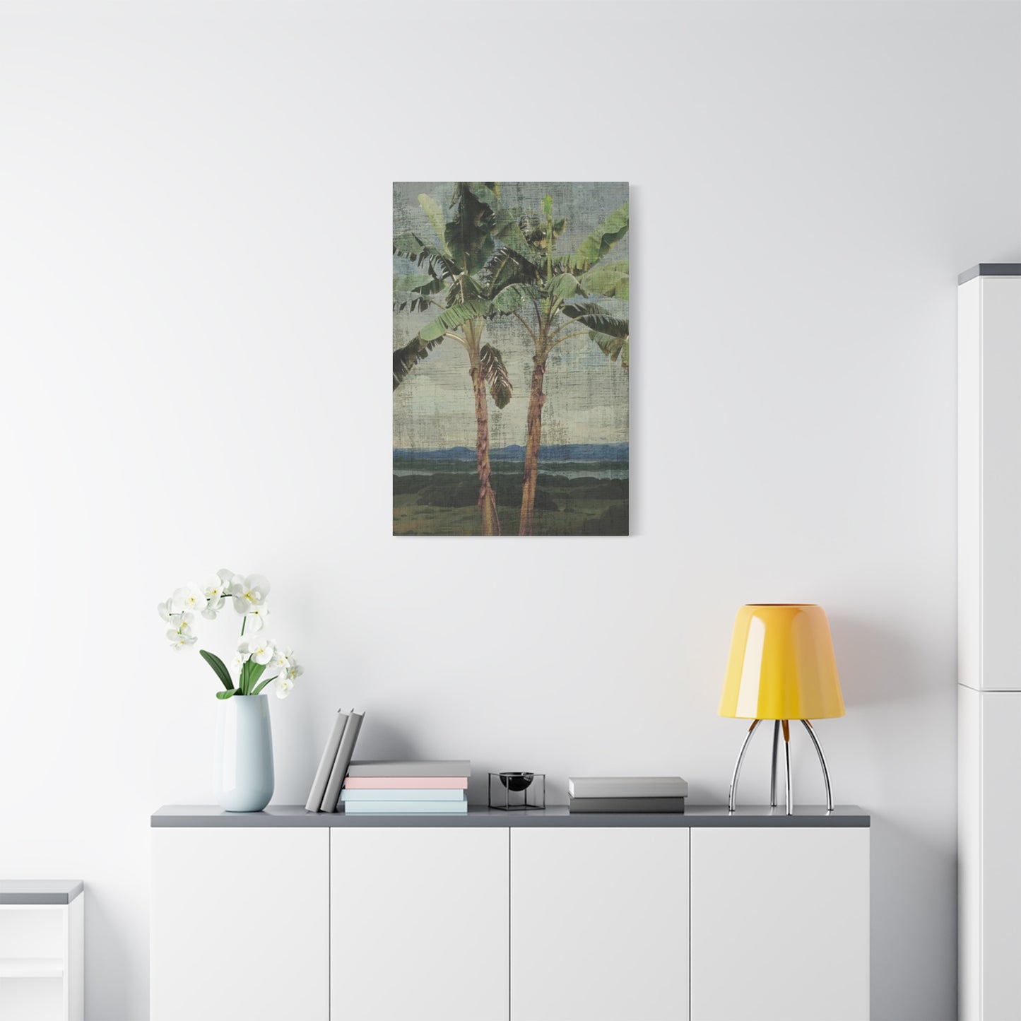 Two Palm Tree On The Beach Wall Art & Canvas Prints