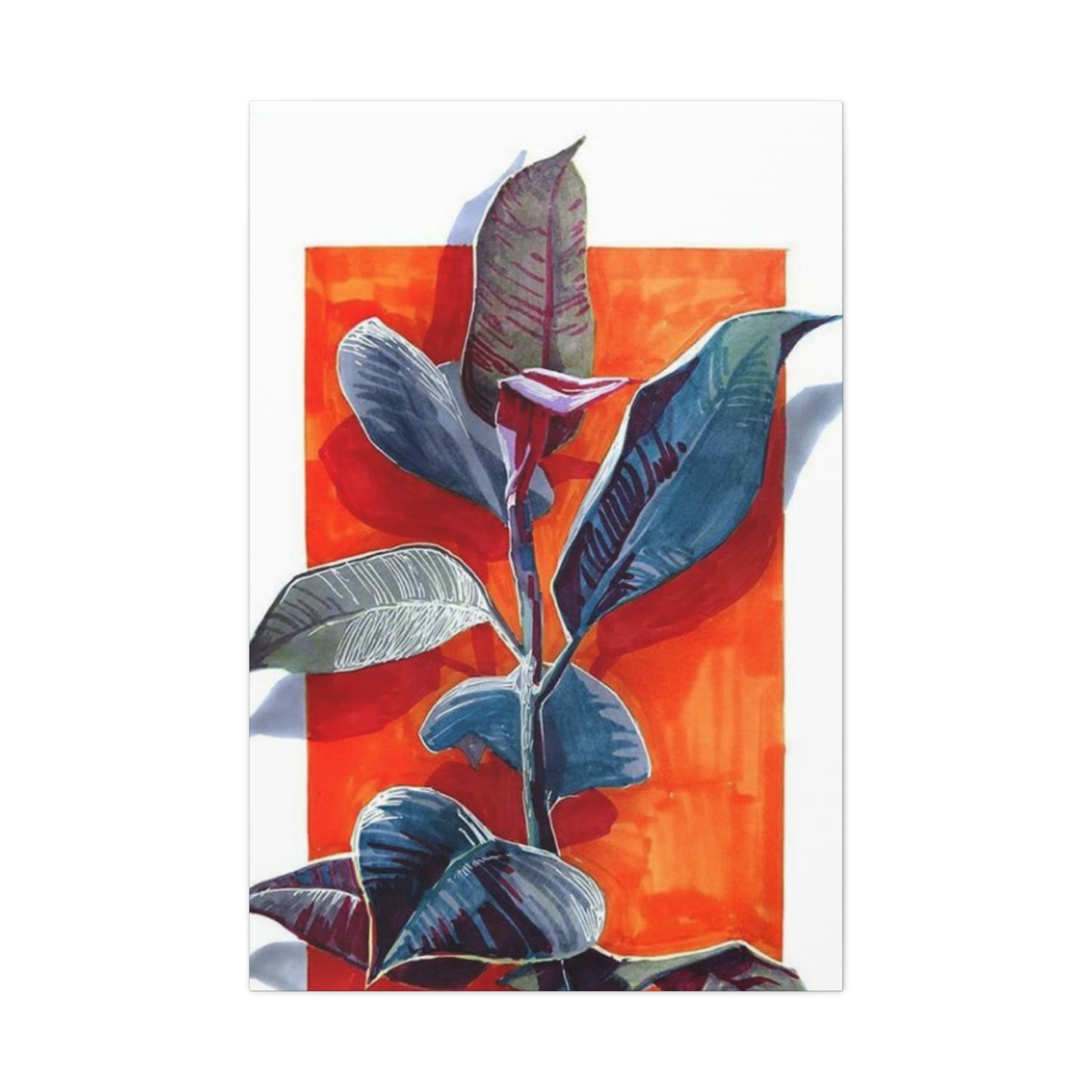 Leaf Plant Abstract Modernism Wall Art & Canvas Prints