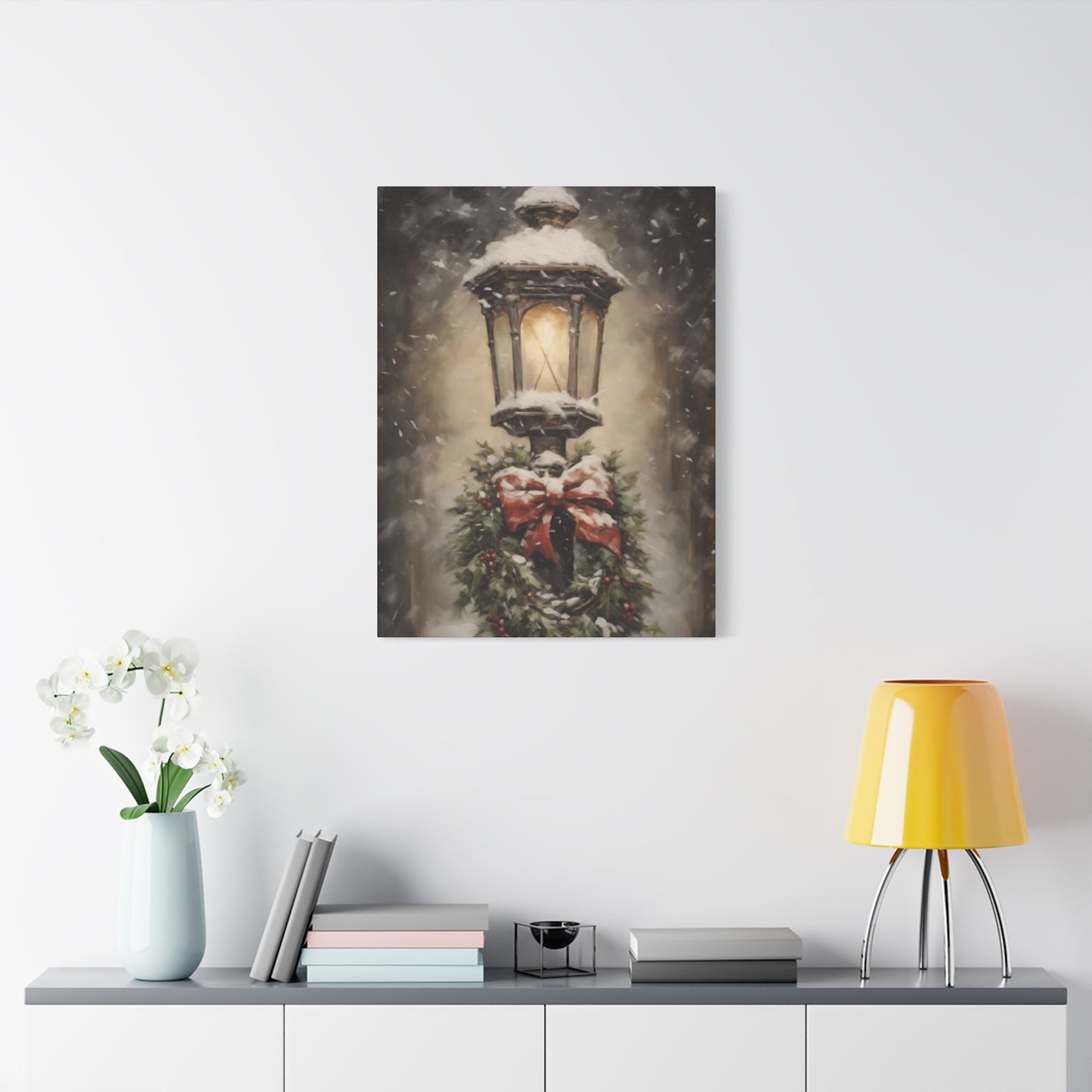 Light Pole in Winters Wall Art & Canvas Prints