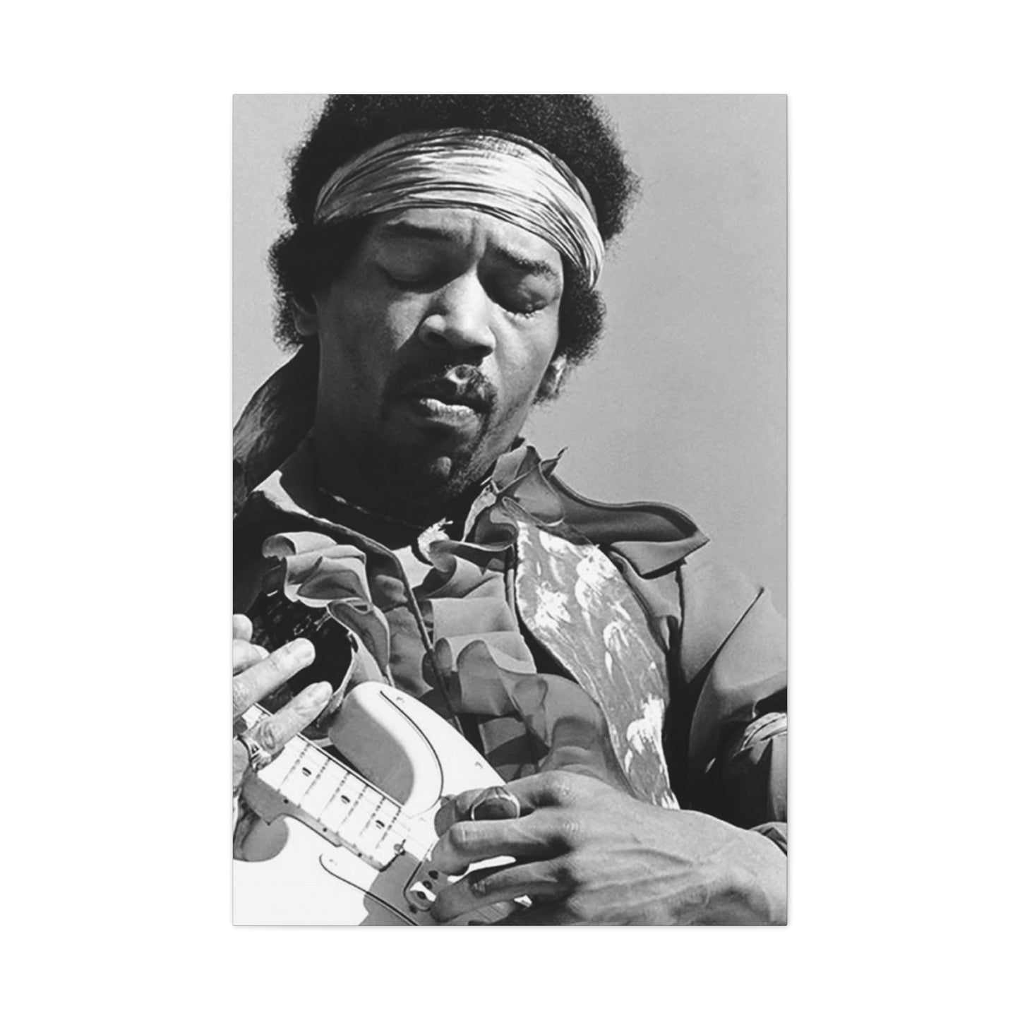 Black & White Jimi Hendrix Poster Wall Art & Canvas Prints