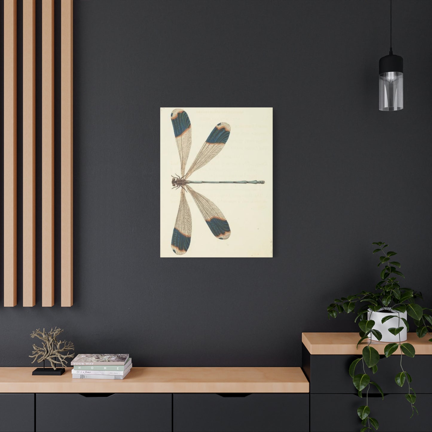 Earthy Blue Dragonfly Wall Art & Canvas Prints