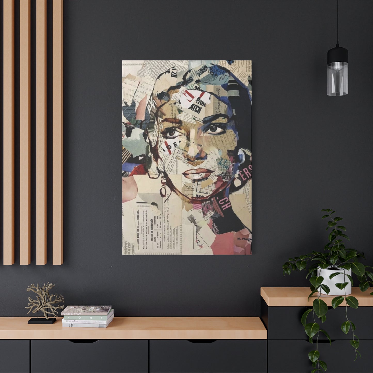 Indian Women Abstract Mixed Media Wall Art & Canvas Prints