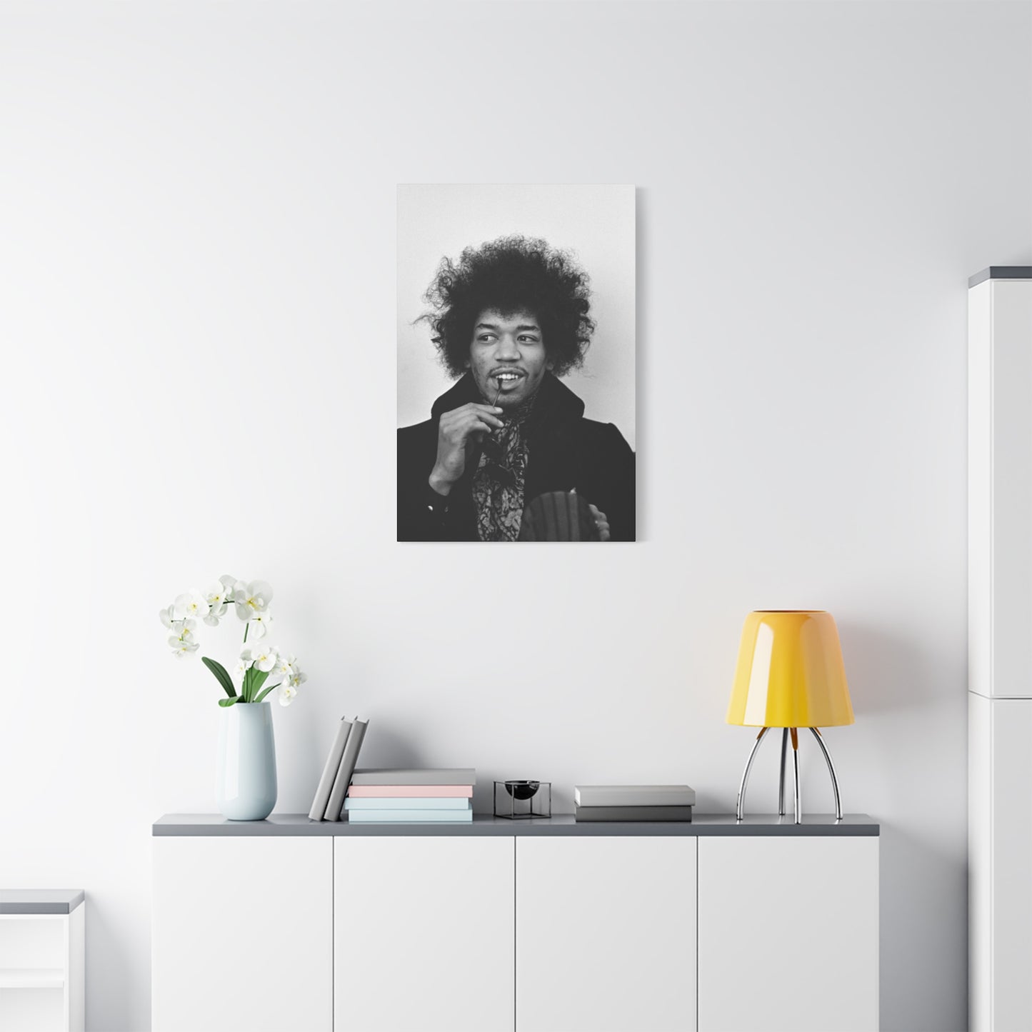 Monochrome Jimi Hendrix Poster Wall Art & Canvas Prints