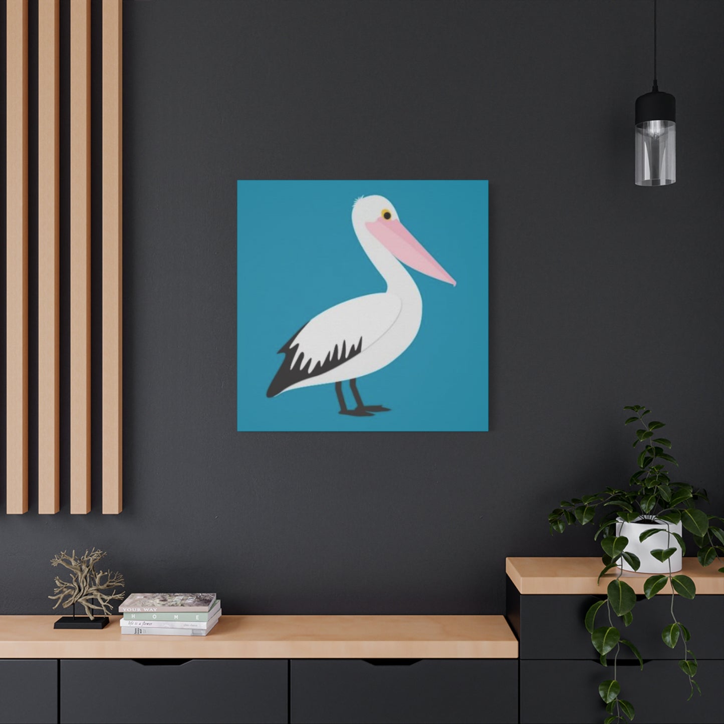 Pelican Cartoon Poster Wall Art & Canvas Prints