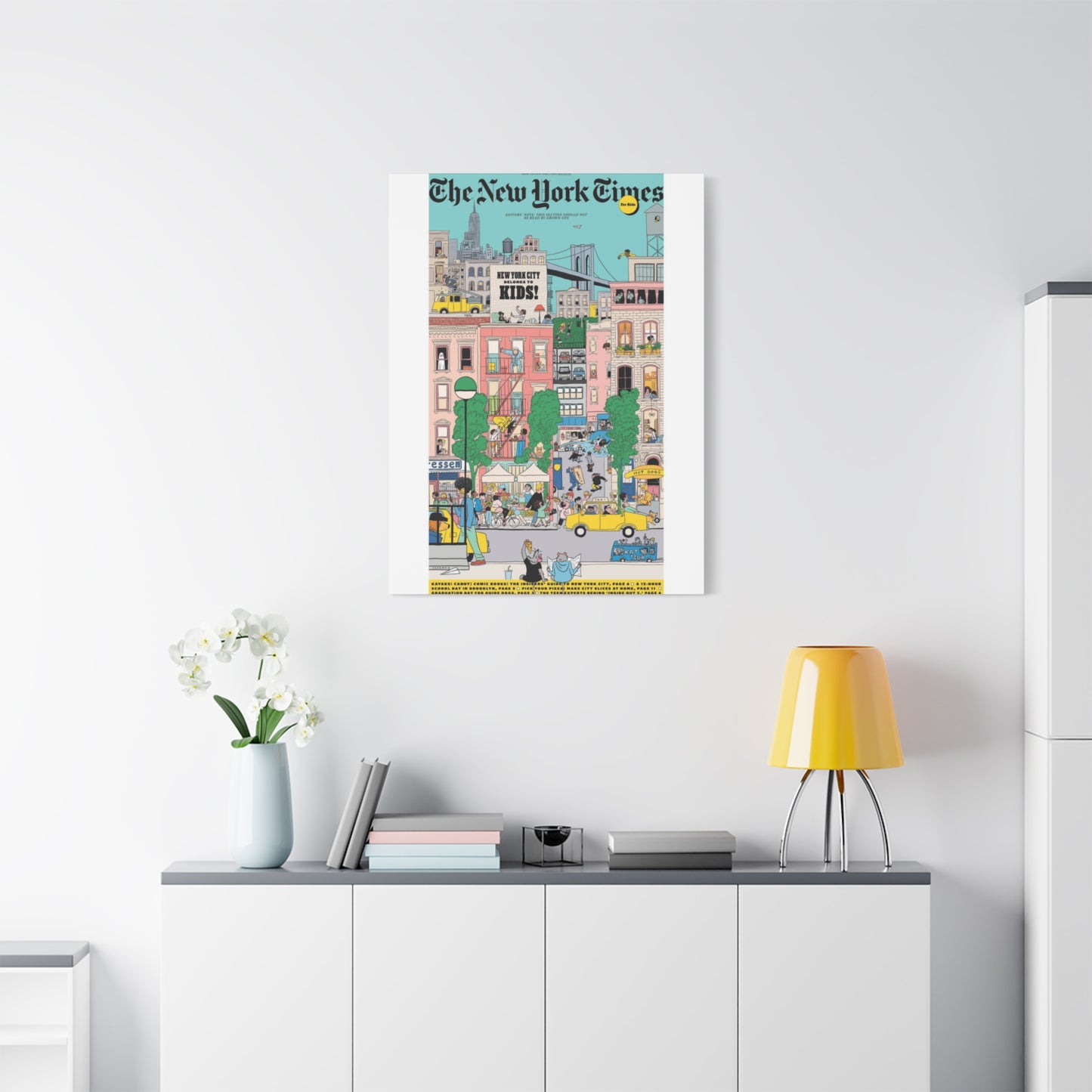 Animation Of New York City Skyline Wall Art & Canvas Prints