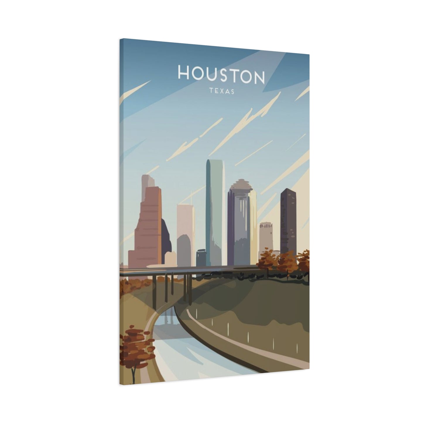 Aesthetic Houston Skyline Wall Art & Canvas Prints