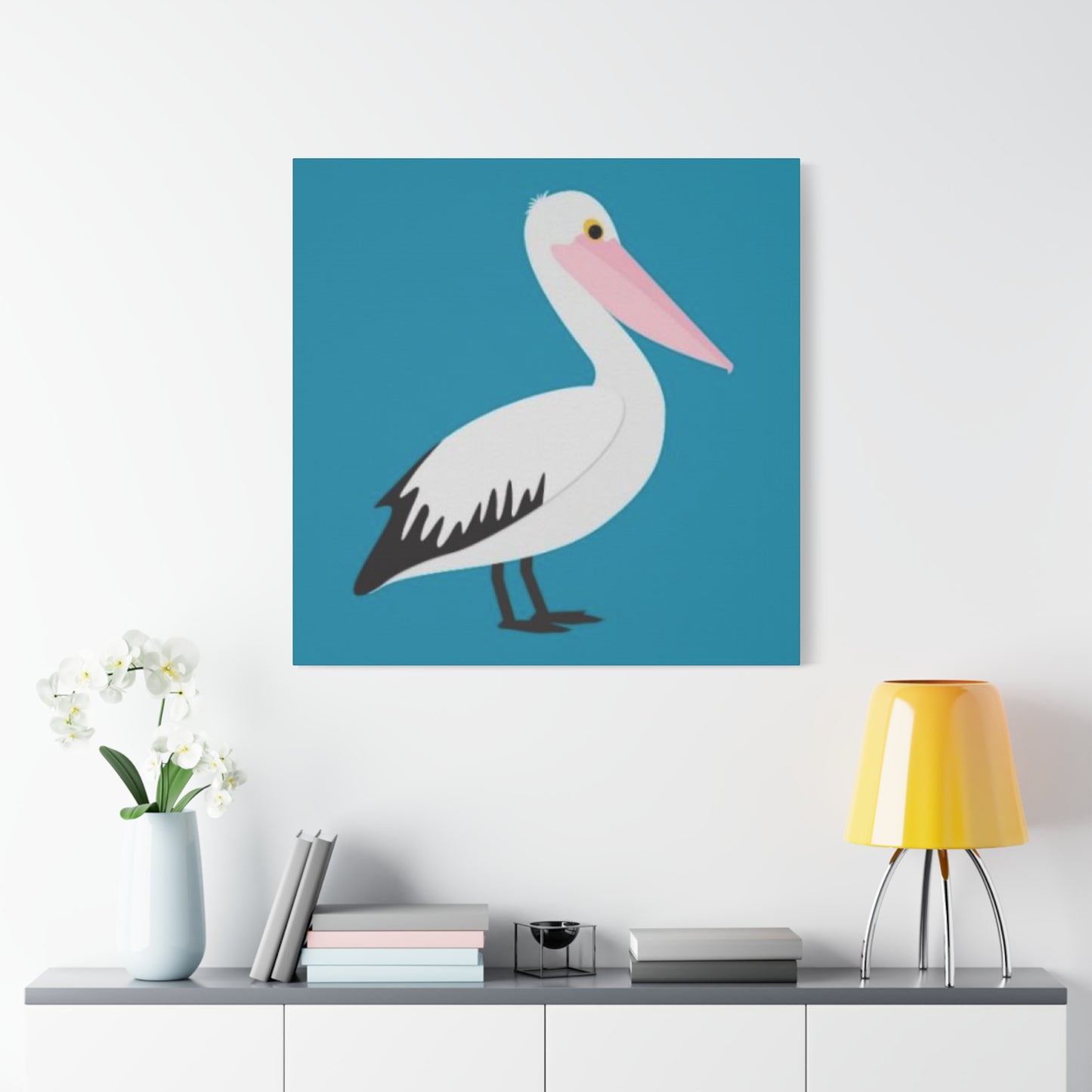 Pelican Cartoon Poster Wall Art & Canvas Prints