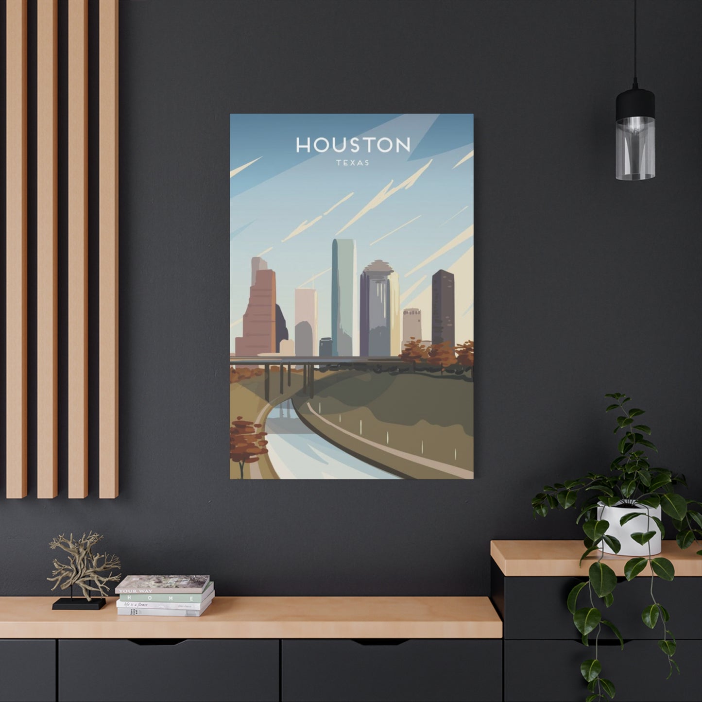 Aesthetic Houston Skyline Wall Art & Canvas Prints