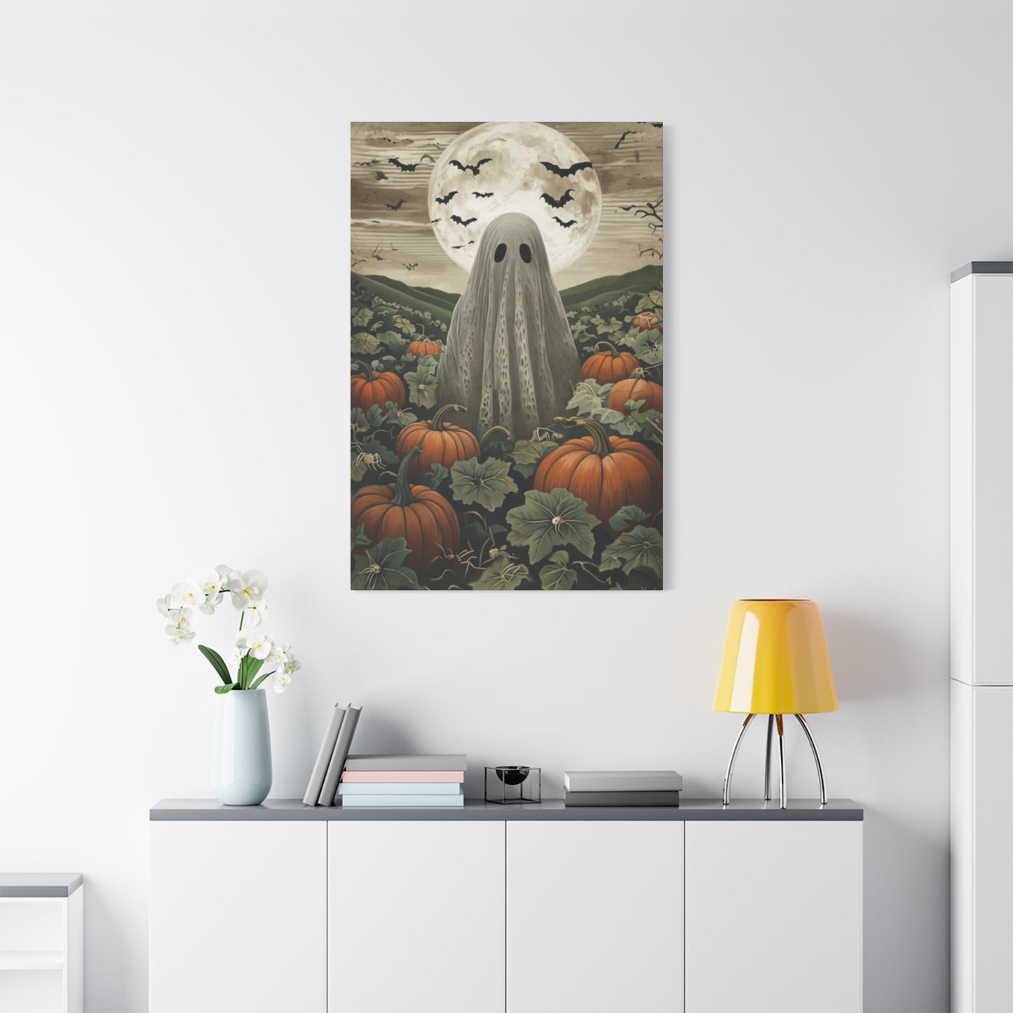 Full Moon Scarecrow Painting Wall Art & Canvas Prints