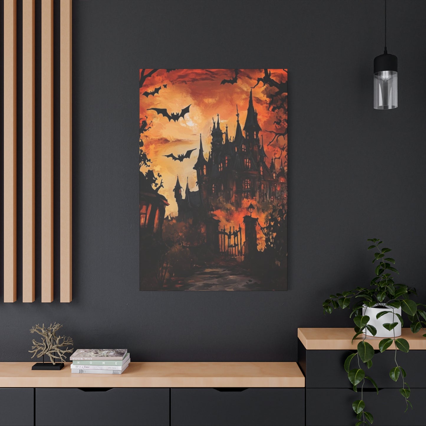 Halloween Mansion Wall Art & Canvas Prints