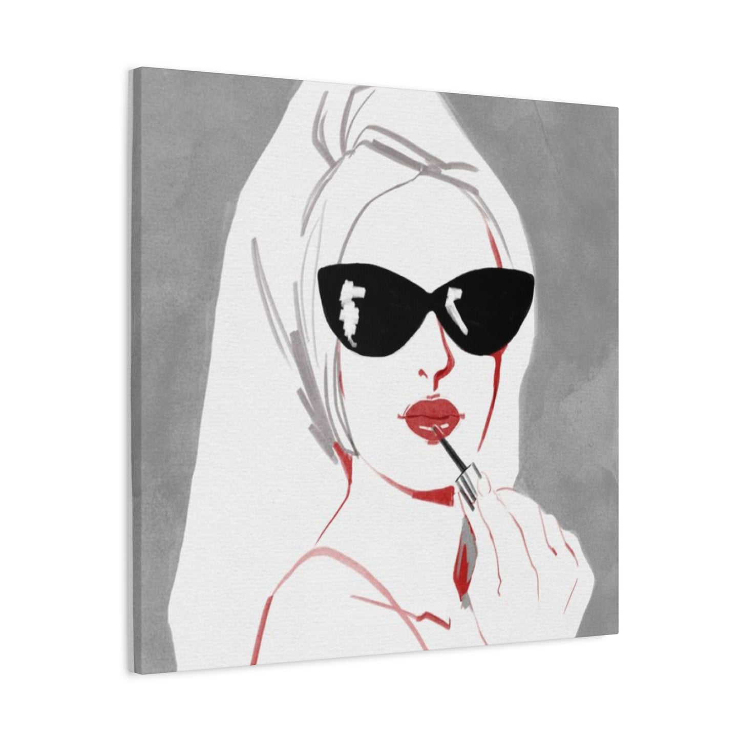 Model Lips Drawing Wall Art & Canvas Prints