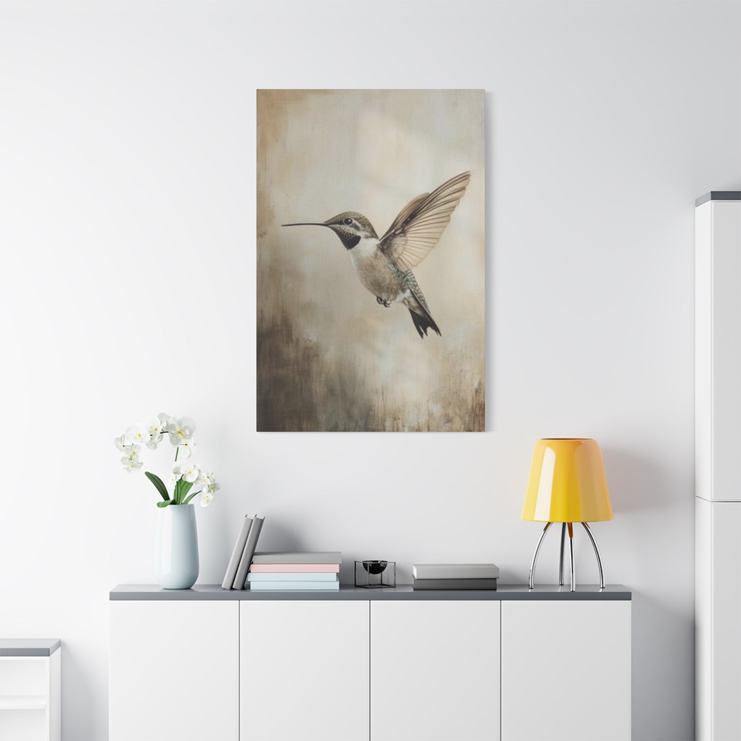 Flying Humming Bird Painting Wall Art & Canvas Prints