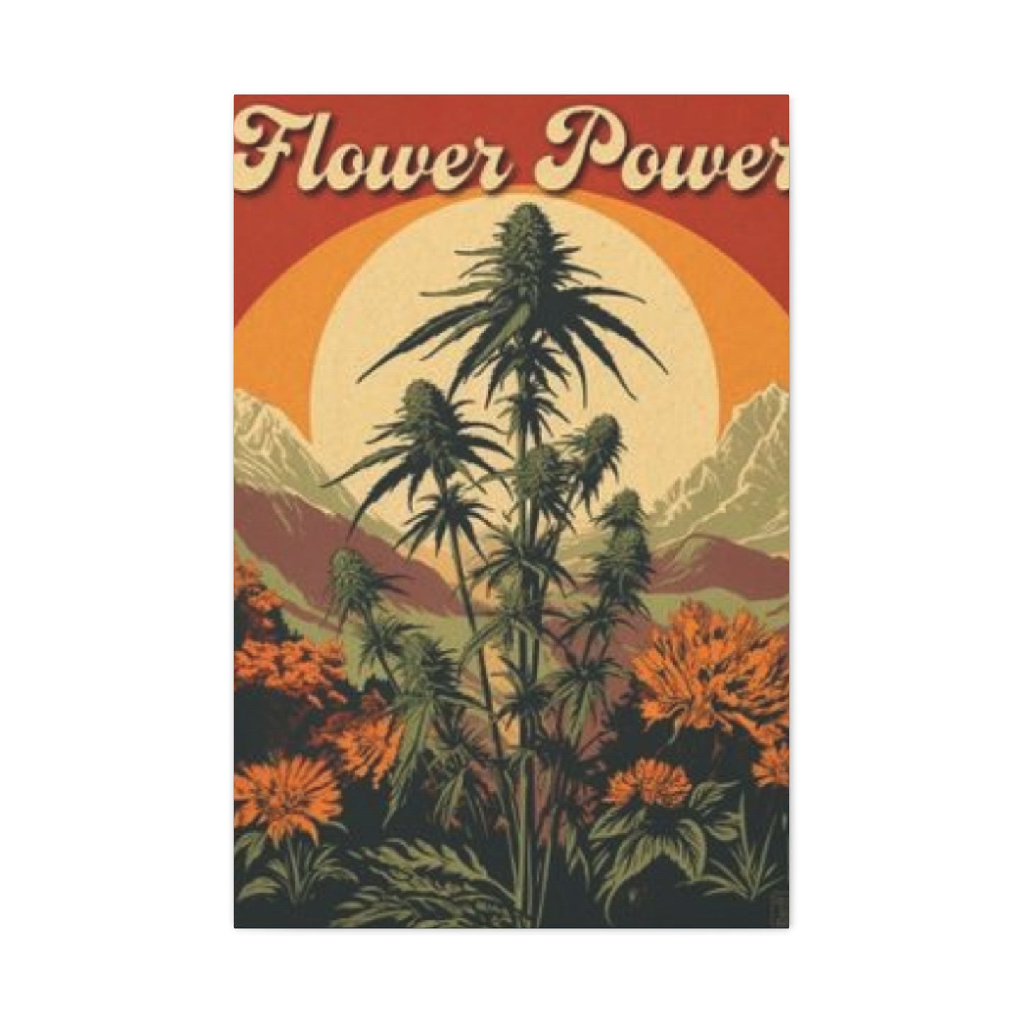 Flower Power Marijuana Wall Art & Canvas Prints