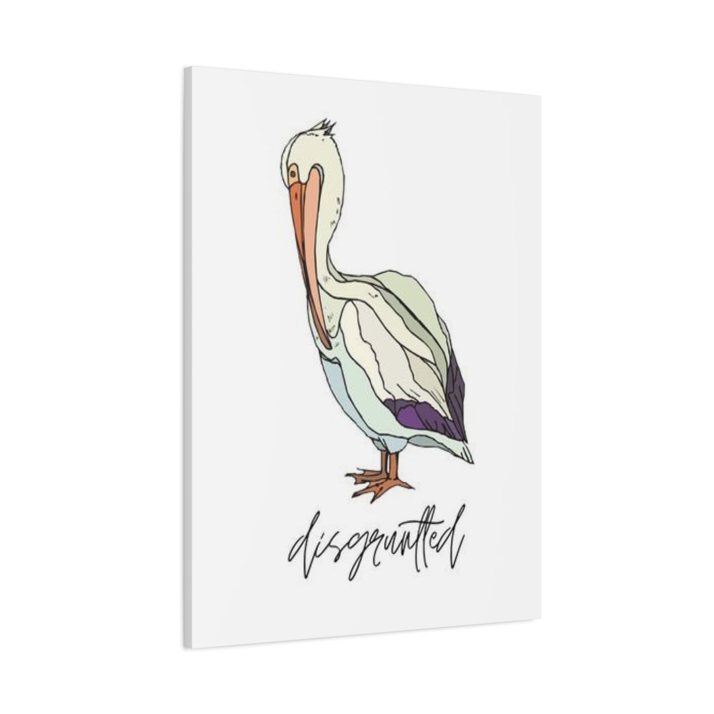 Colorful Pelican Drawing Wall Art & Canvas Prints