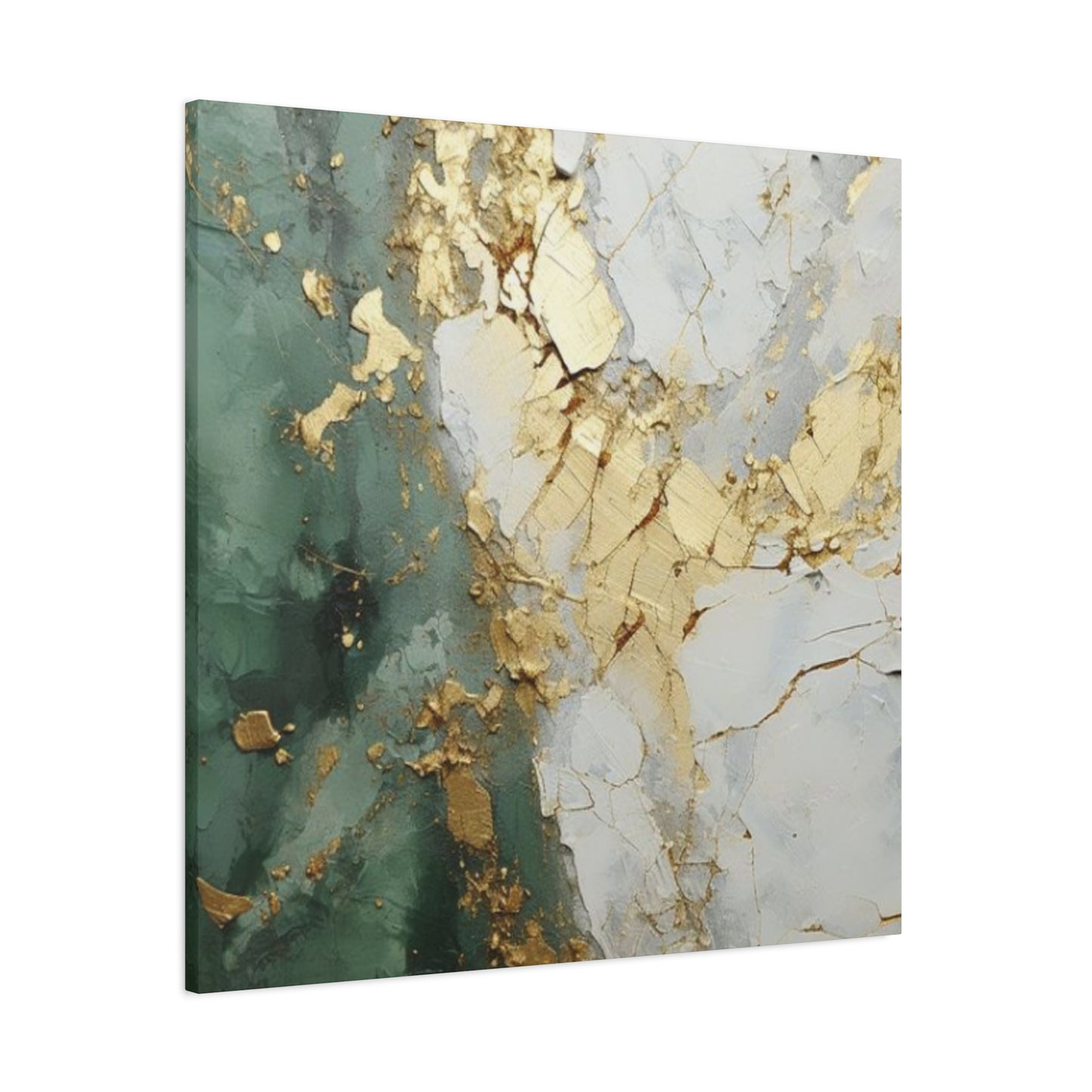 Golden Teal Art Wall Art & Canvas Prints