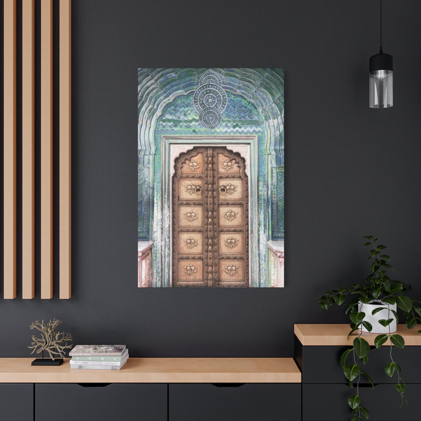 Door With Blue Accents Architecture Moroccan Wall Art & Canvas Prints