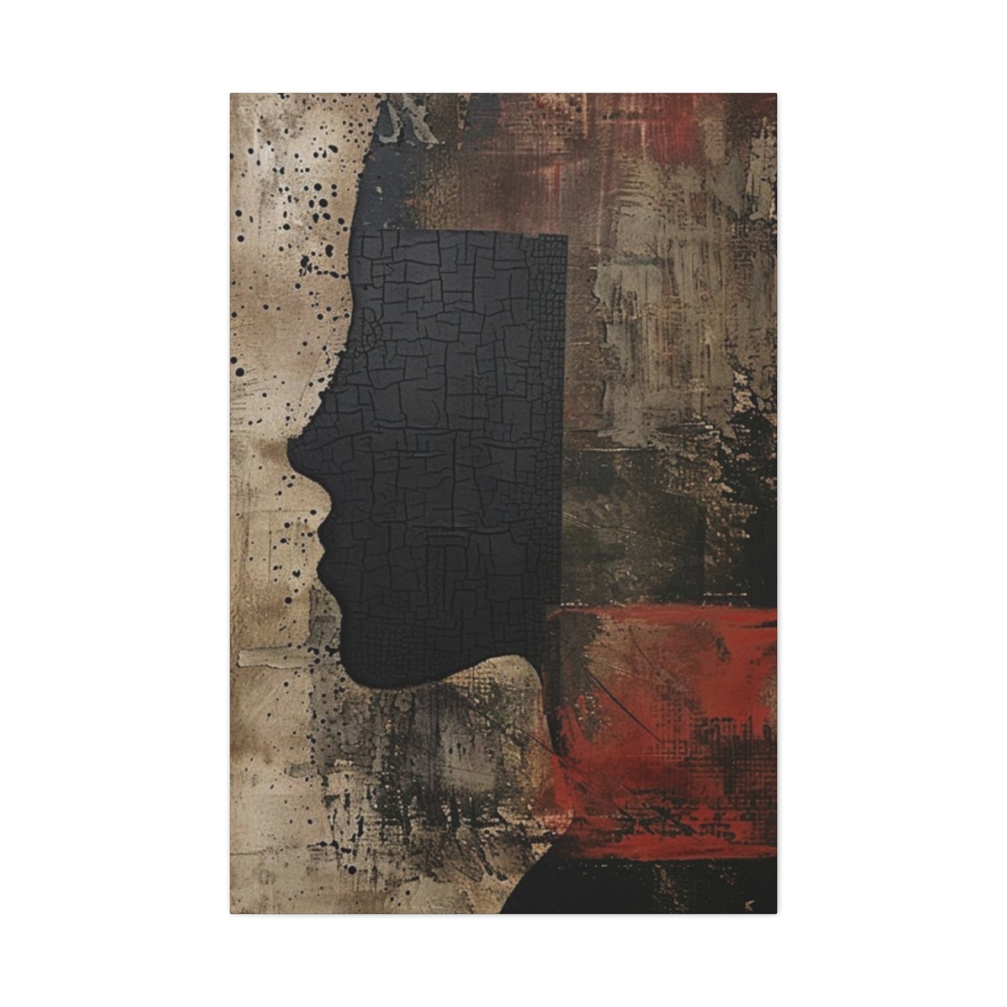 Face Silhouette Modernism Wall Art & Canvas Prints