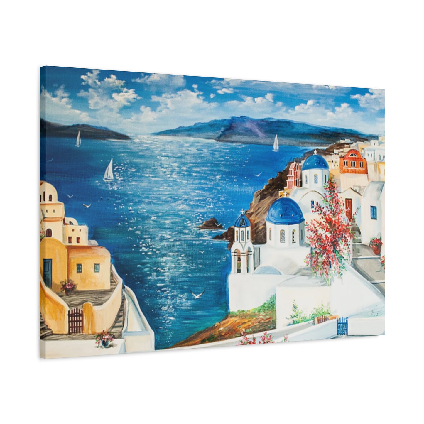 Greece Sea Painting Wall Art & Canvas Prints