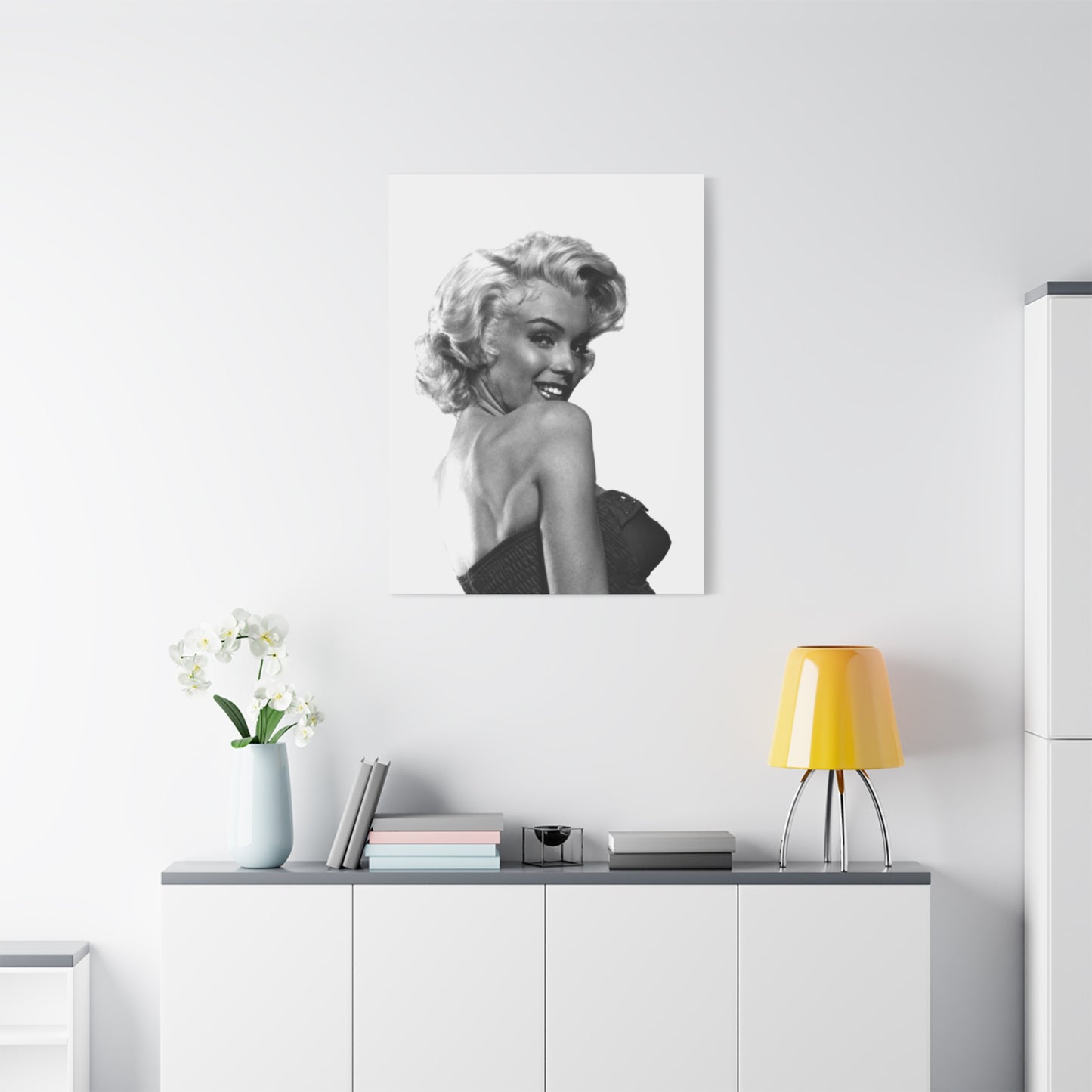 Monochrome Beautiful Marilyn Monroe Candid Wall Art & Canvas Prints