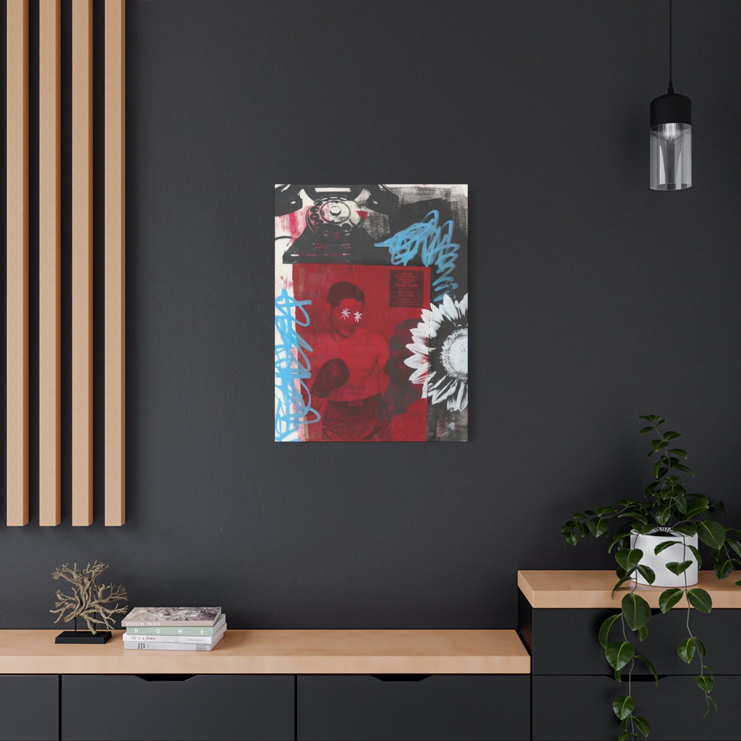 Boxing And Telephone Mixed Media Wall Art & Canvas Prints