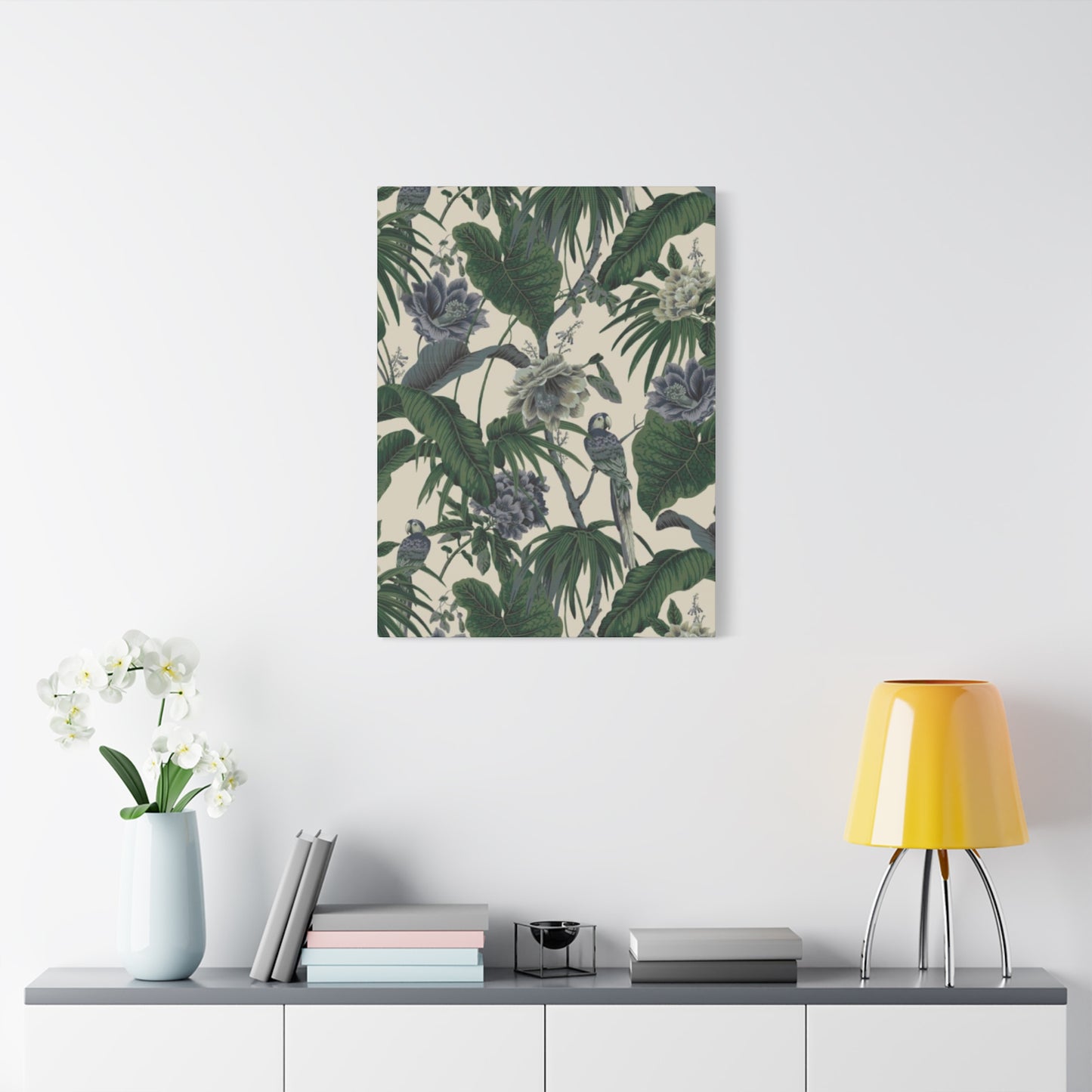 Palm Tree & Flowers In Wildlife Wall Art & Canvas Prints