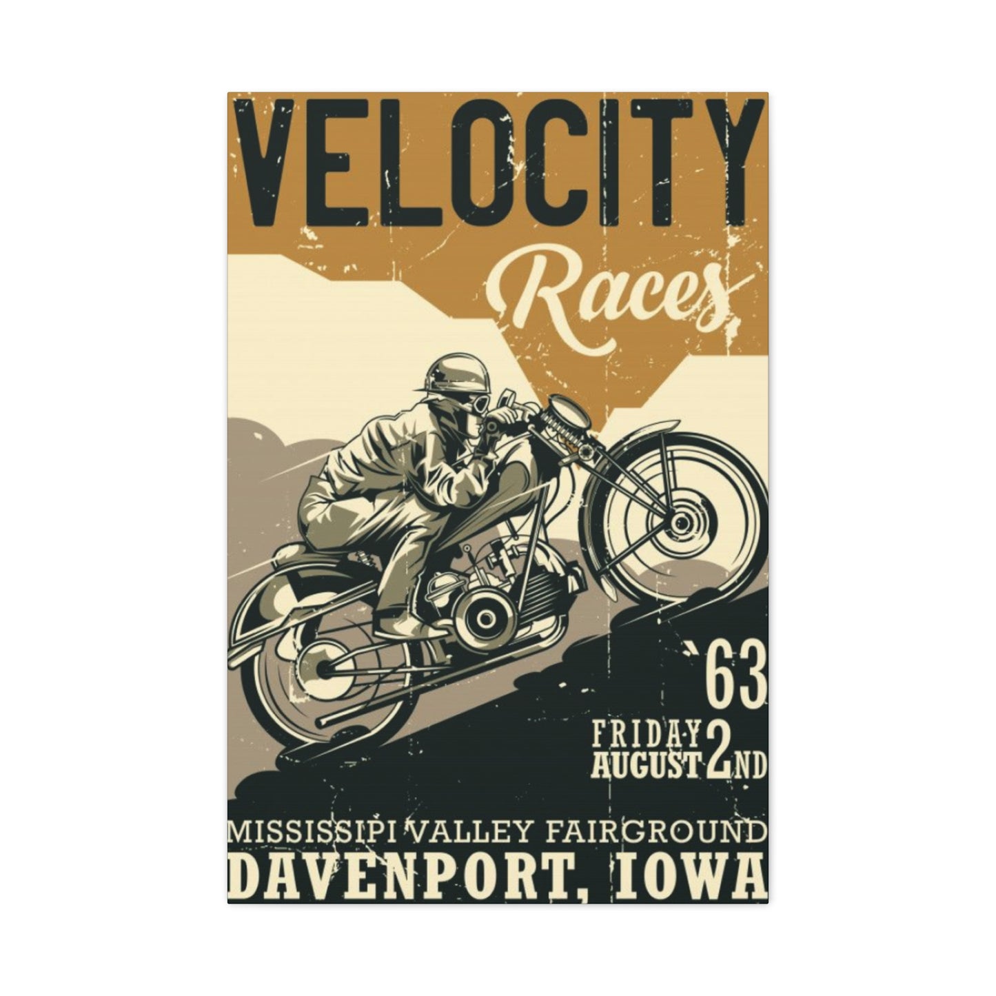 Velocity Races Motorcycle Wall Art & Canvas Prints