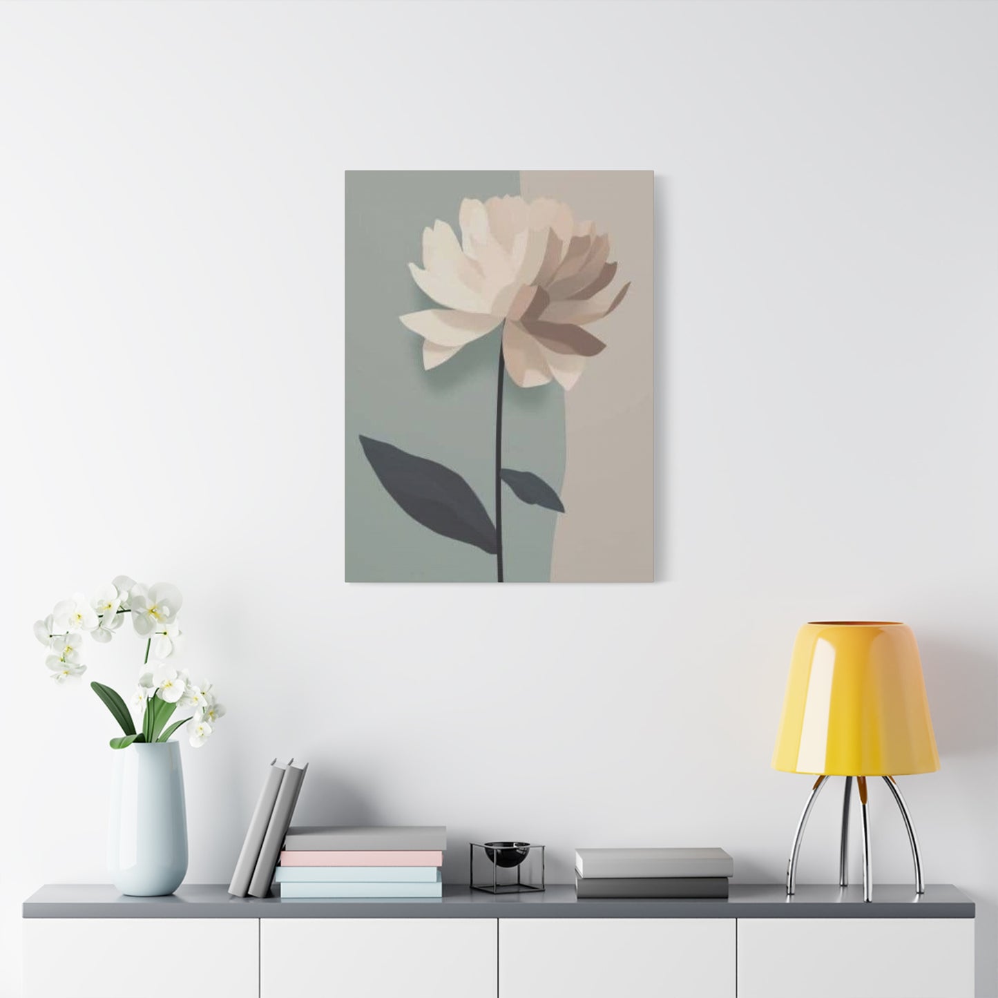 Creamy Flower Entryway Wall Art & Canvas Prints