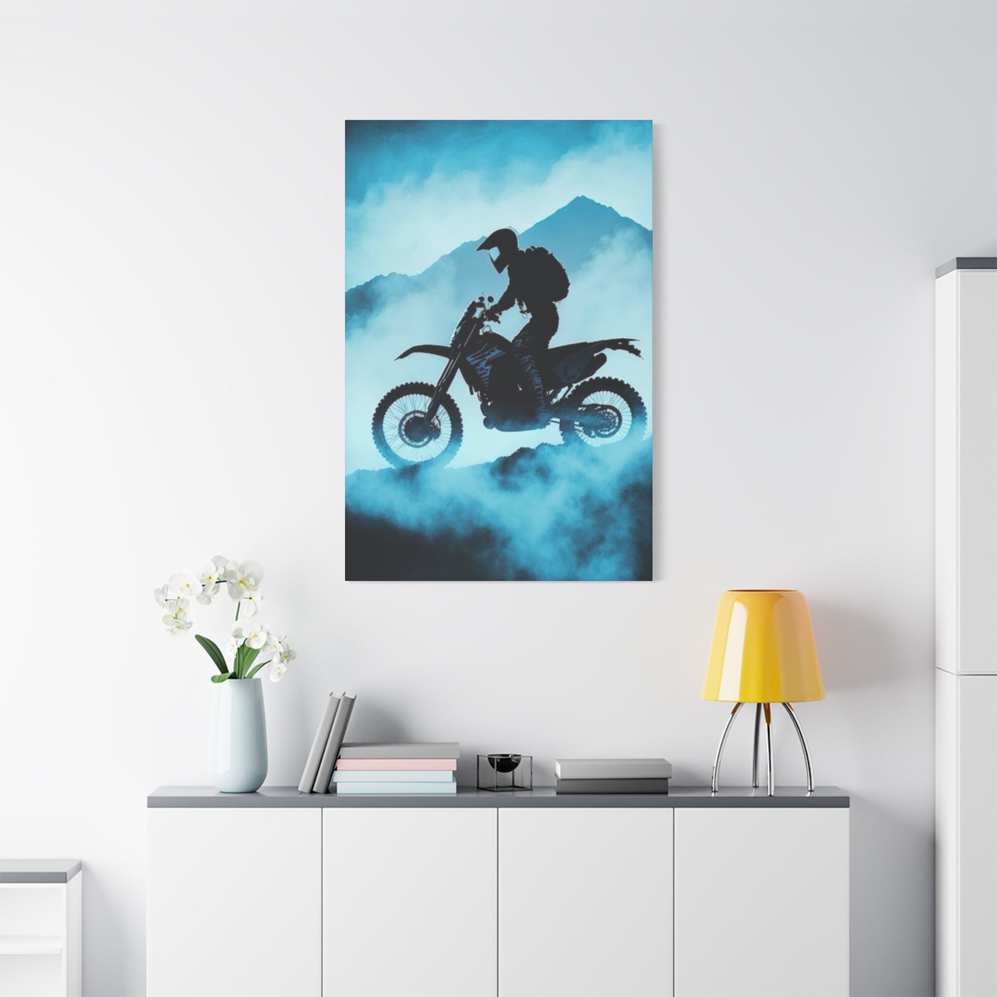 Mountain Biking Motorcycle Wall Art & Canvas Prints