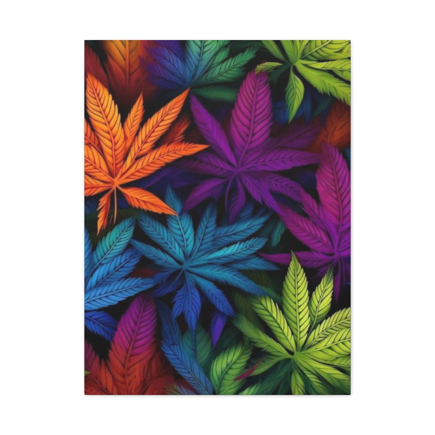 Colorful Cannabis Plant Marijuana Wall Art & Canvas Prints