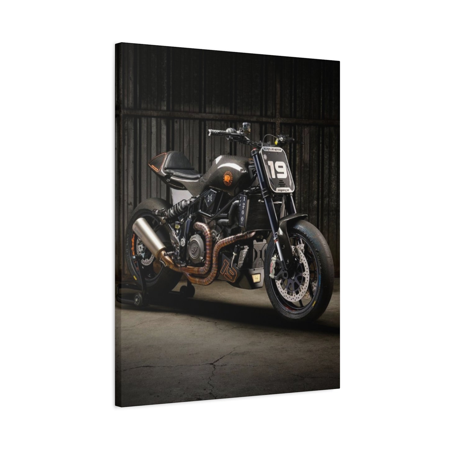 Black Classic Rider Motorcycle Wall Art & Canvas Prints