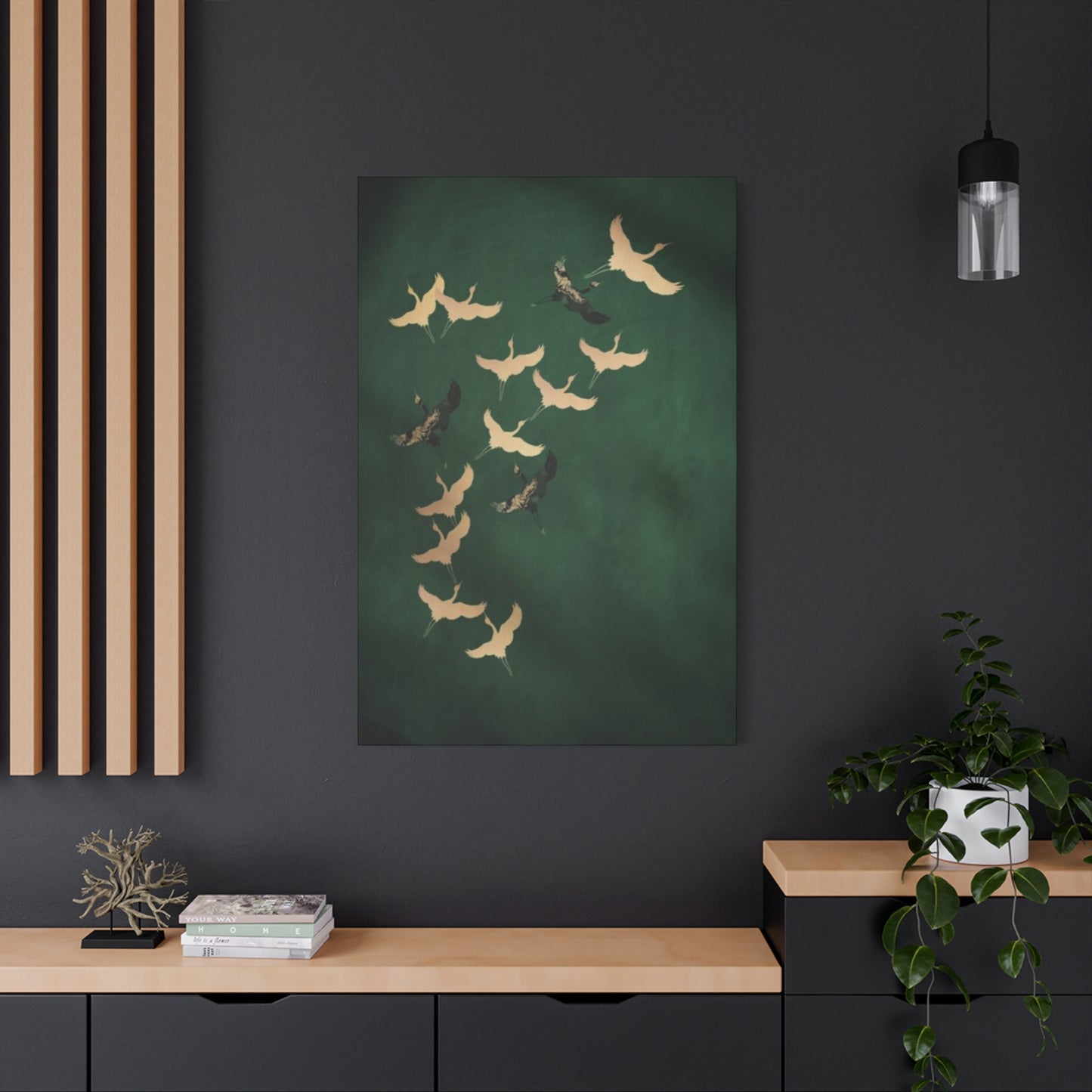 Golden Birds Flying Wall Art & Canvas Prints