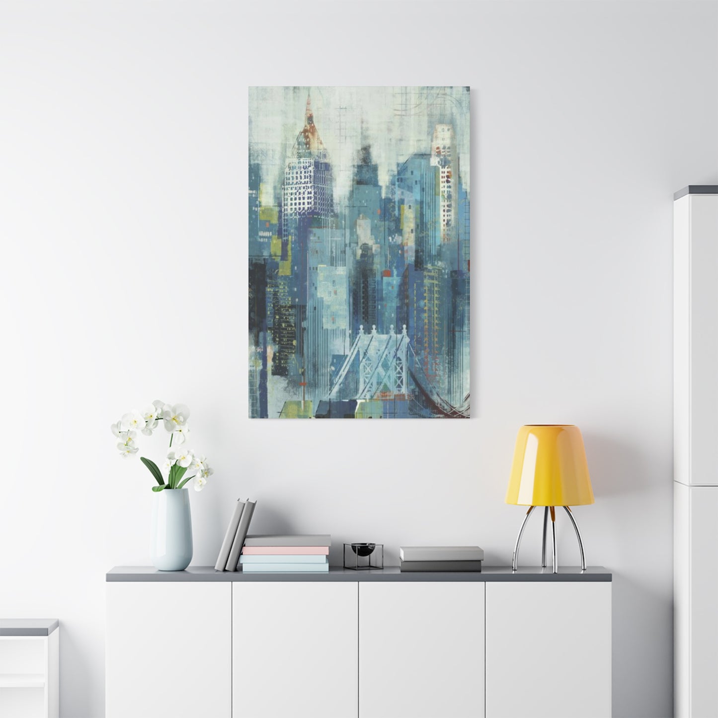 Manhattan City Skyline Painting NYC Skyline Wall Art & Canvas Prints