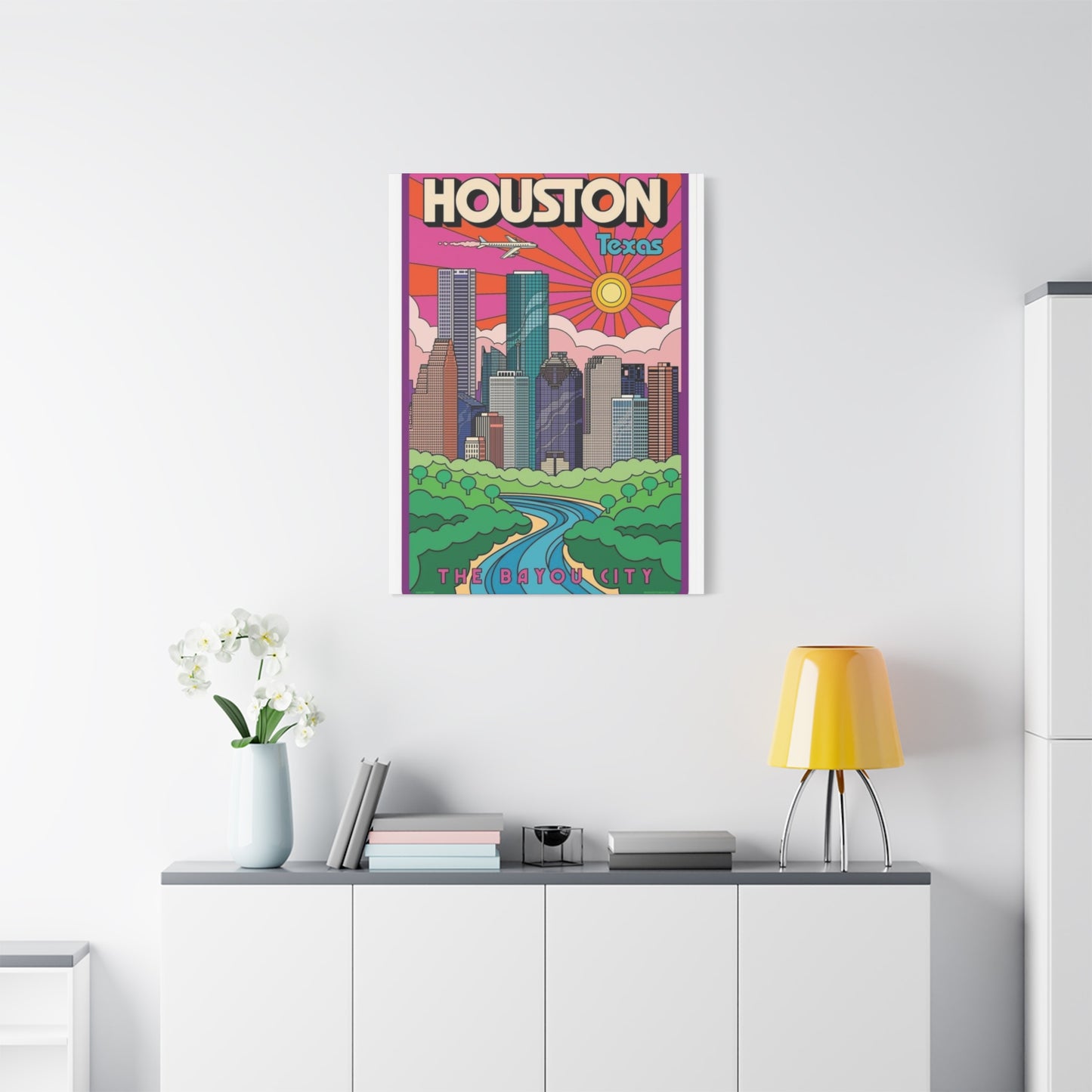 Houston City Graffiti Skylines Wall Art & Canvas Prints