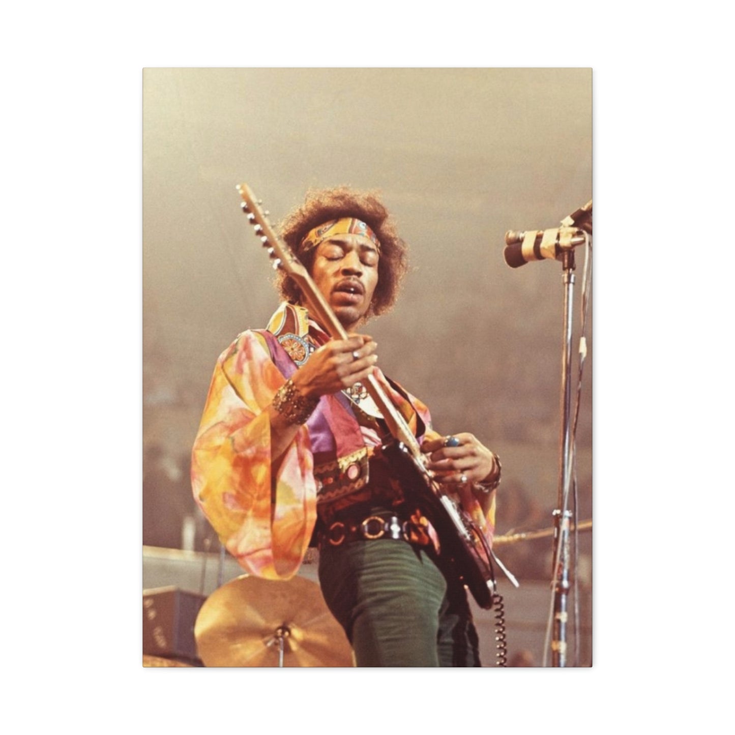 Jimi Hendrix Playing Instrument Wall Art & Canvas Prints