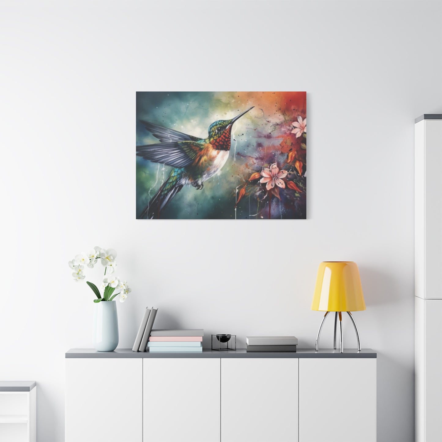 Beautiful Humming Bird Painting Wall Art & Canvas Prints