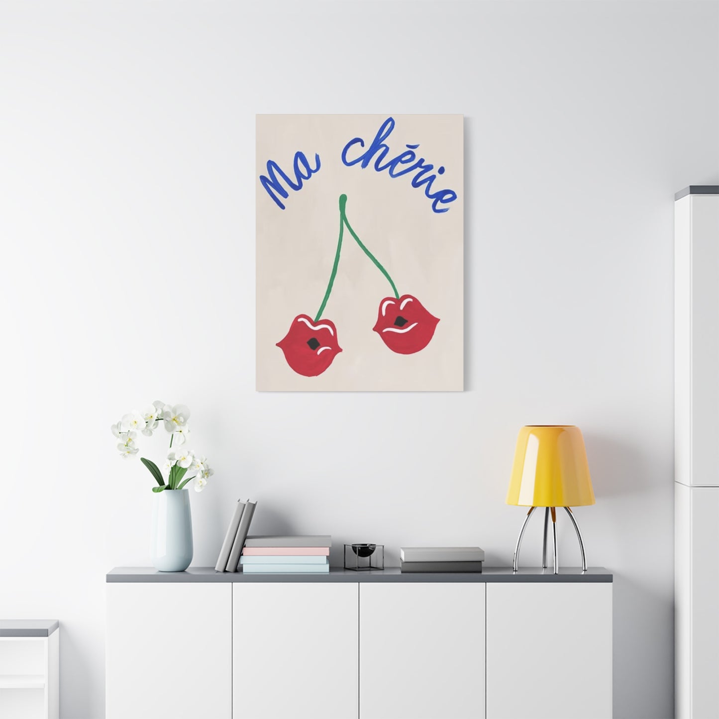 Lips Shaped Cherry Wall Art & Canvas Prints