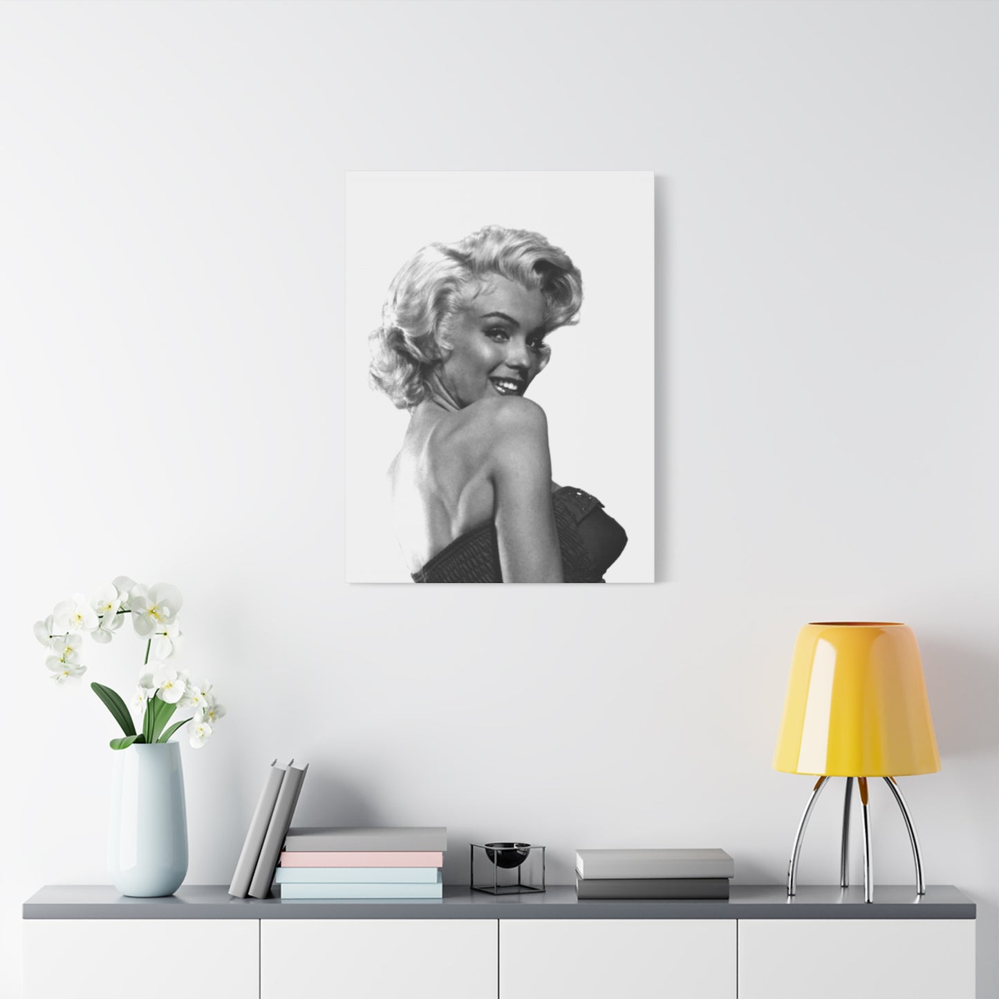 Monochrome Beautiful Marilyn Monroe Candid Wall Art & Canvas Prints