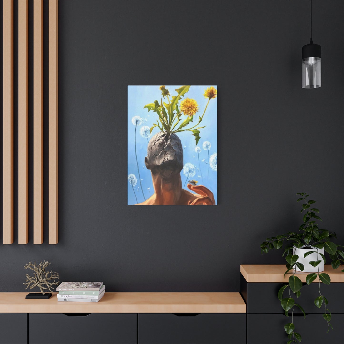 Plant In A Face Modernism Wall Art & Canvas Prints