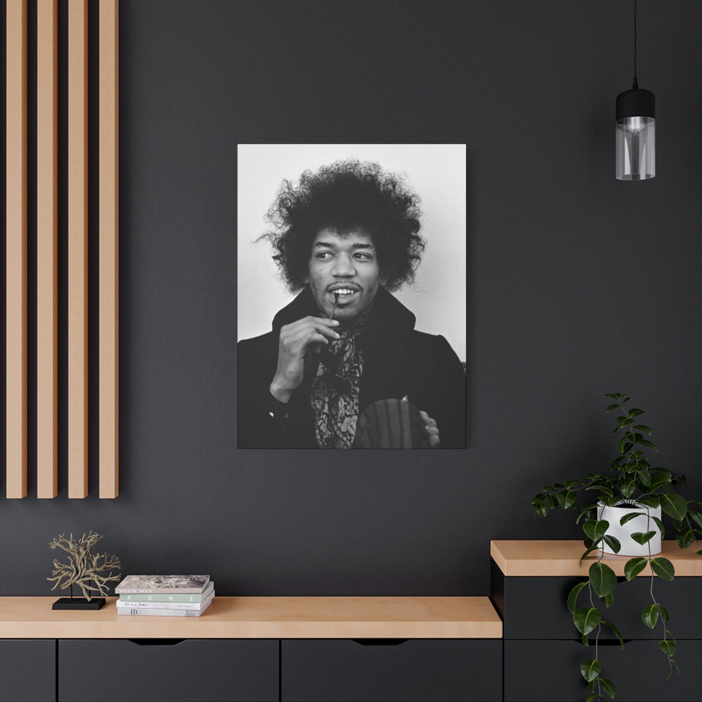 Monochrome Jimi Hendrix Poster Wall Art & Canvas Prints