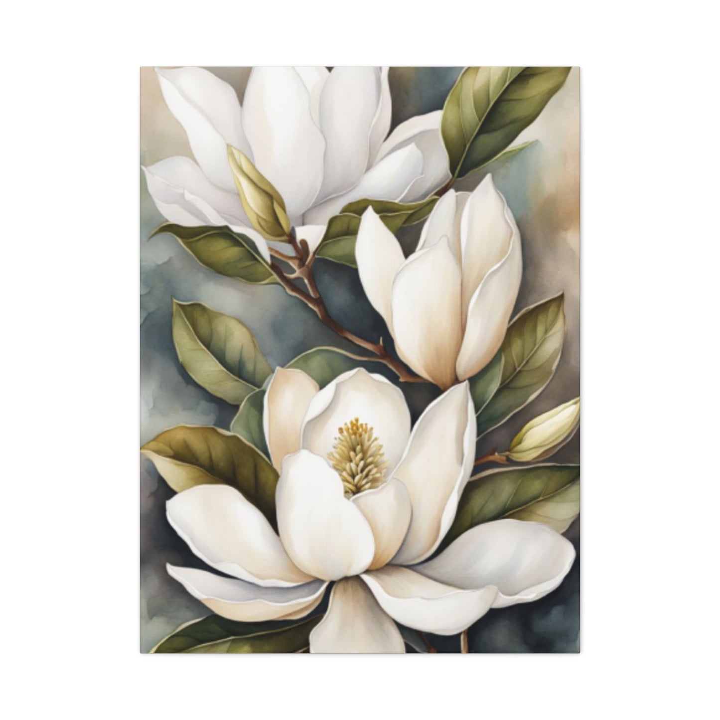 White Magnolia Flower Plant Wall Art & Canvas Prints