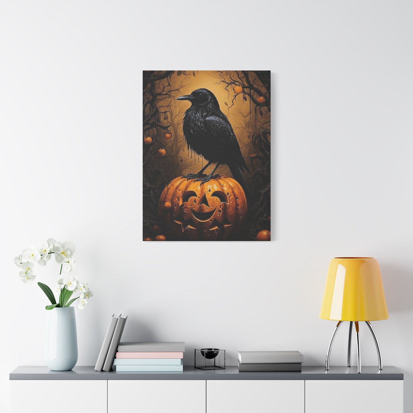 Scary Crow Wall Art & Canvas Prints