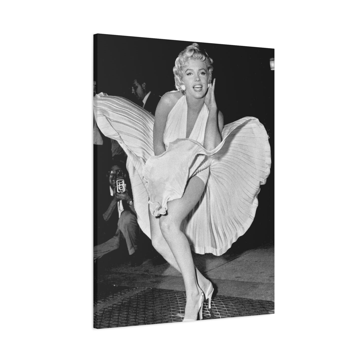 Greyscale Beautiful Marilyn Monroe Candid Photo Wall Art & Canvas Prints